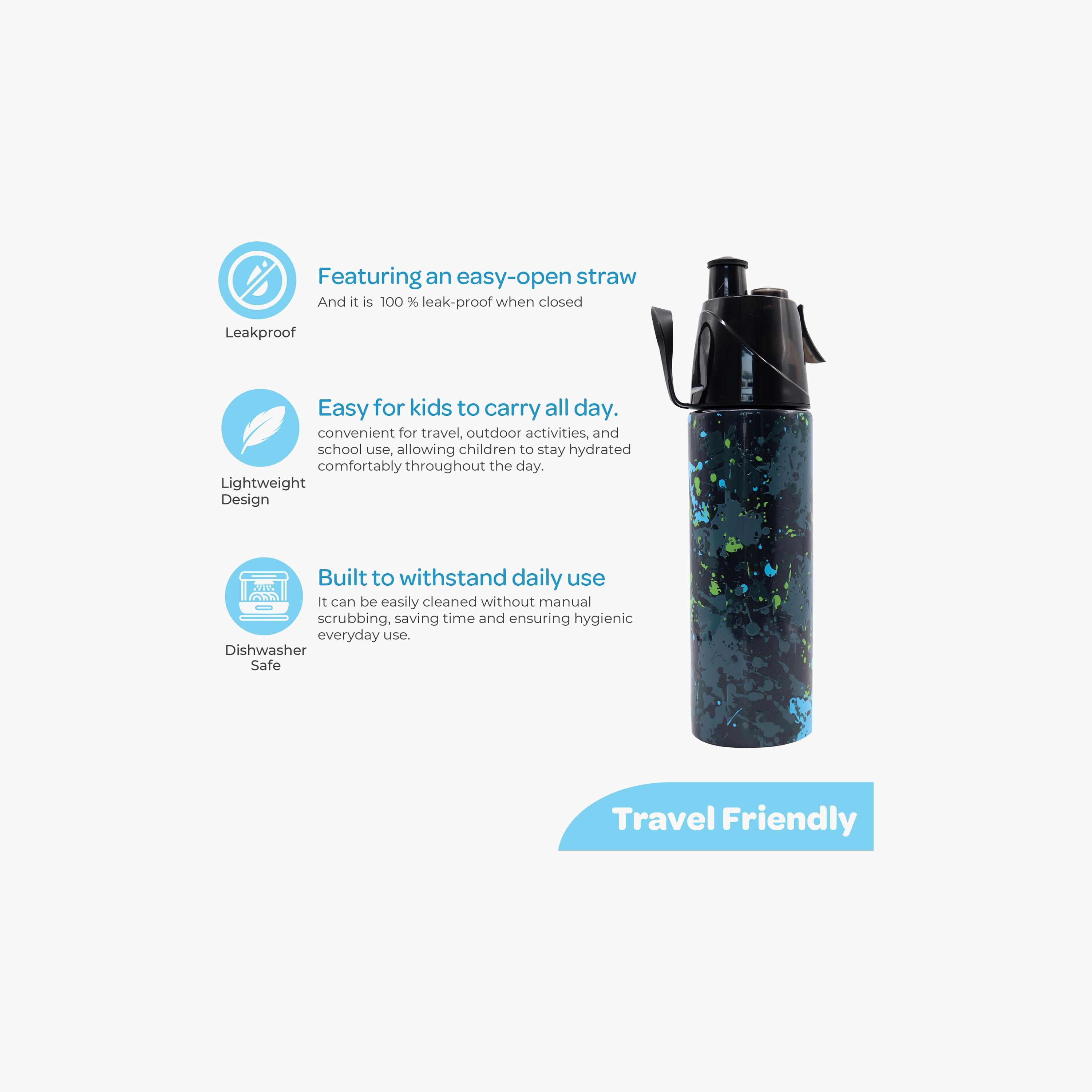 زجاجة ماء من الستانلس ستيل مع بخاخ رذاذ مطبوعة - 500 مل من مون-school-waterbottles-image-5