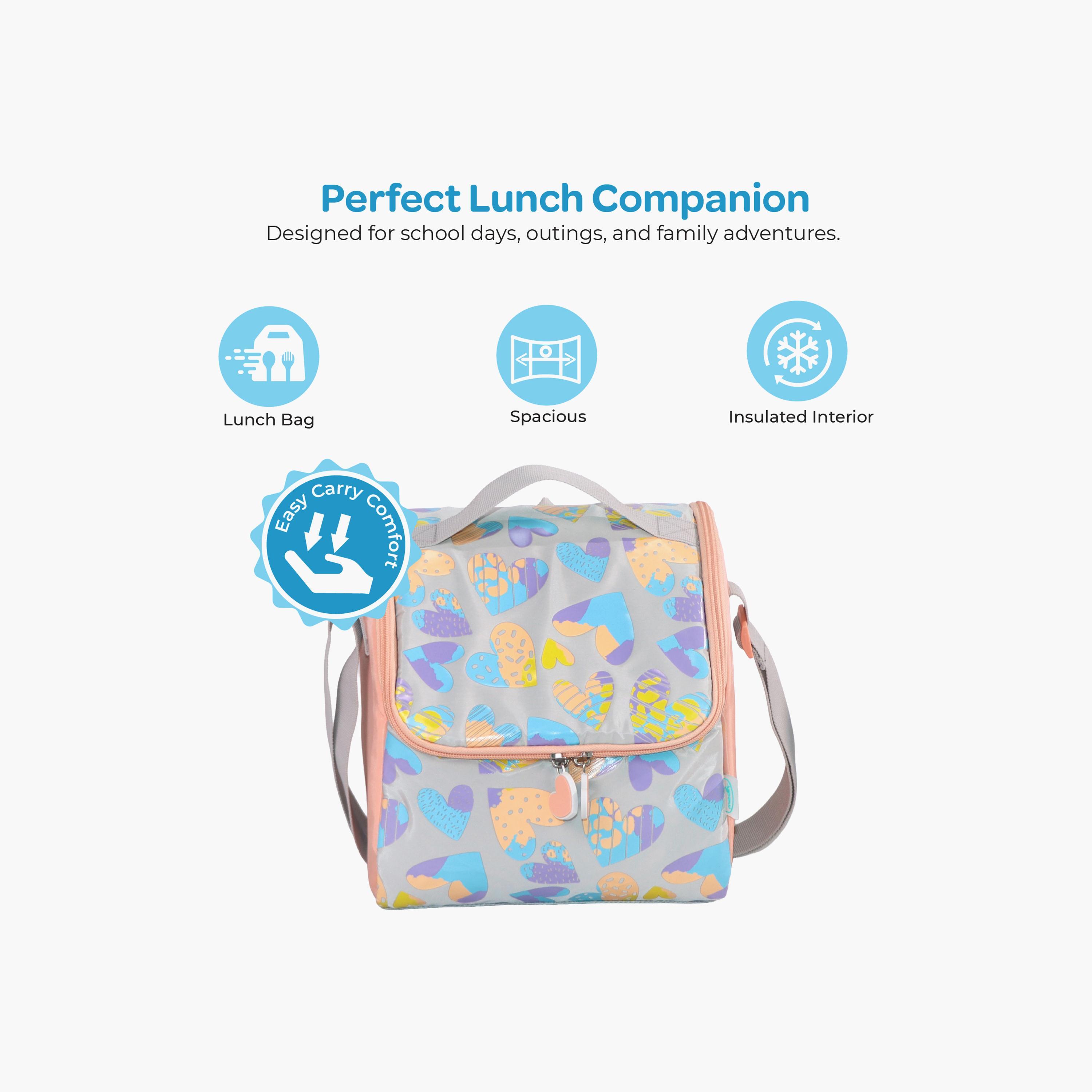 حقيبة غداء معزولة ومضادة للتسريب بنقشة قلوب من مون-school-lunchessentials-lunchbags-image-2