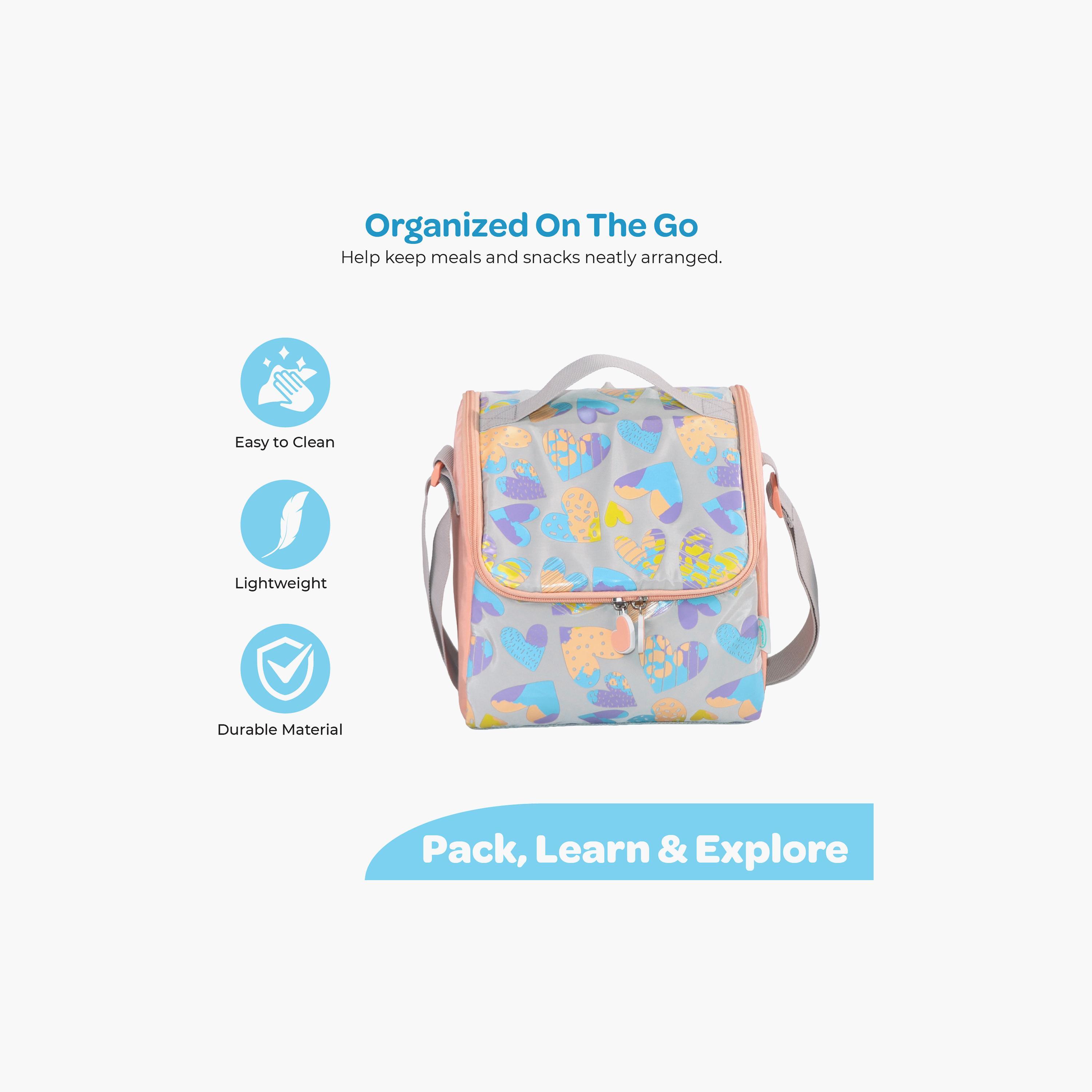 حقيبة غداء معزولة ومضادة للتسريب بنقشة قلوب من مون-school-lunchessentials-lunchbags-image-3