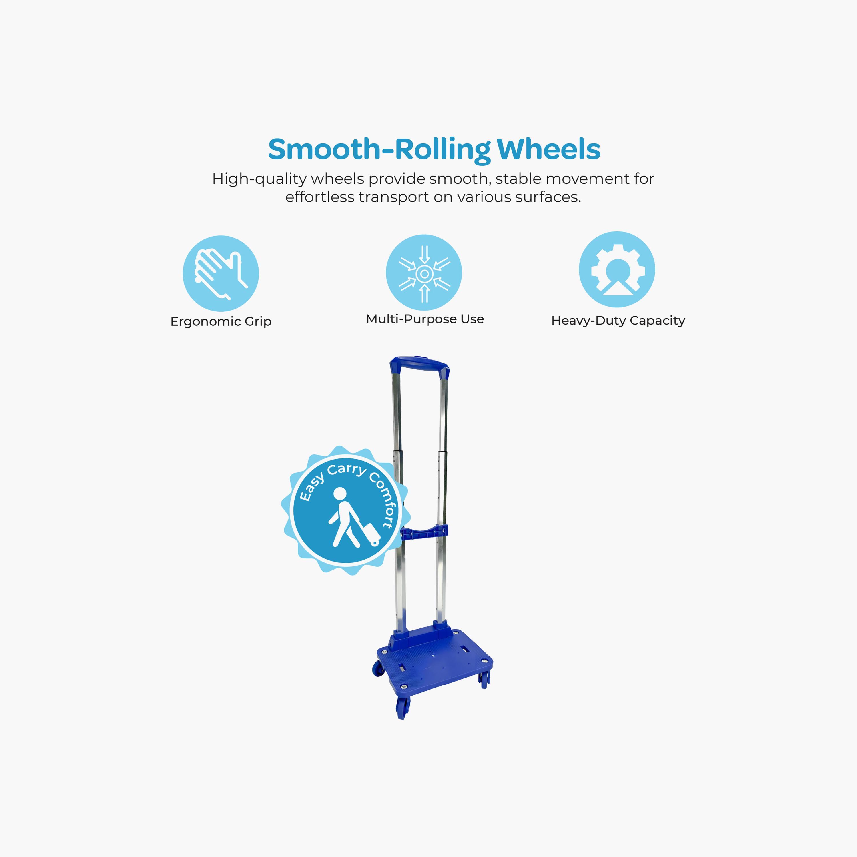 Moon Foldable 360 Spinning Wheel Trolley for 18 Inch Bag-school-bagsandbackpacks-trolleybags-image-2