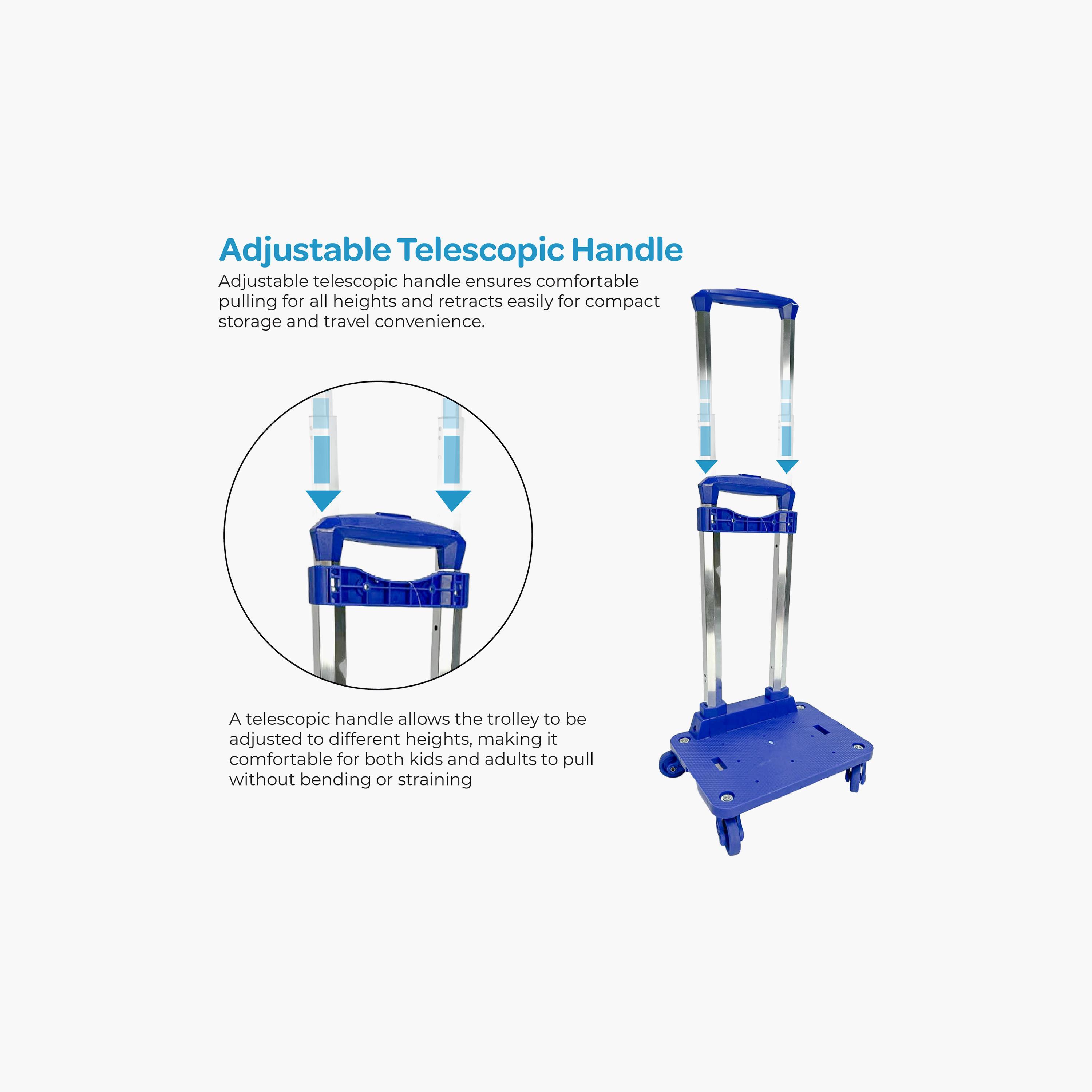 Moon Foldable 360 Spinning Wheel Trolley for 18 Inch Bag-school-bagsandbackpacks-trolleybags-image-4