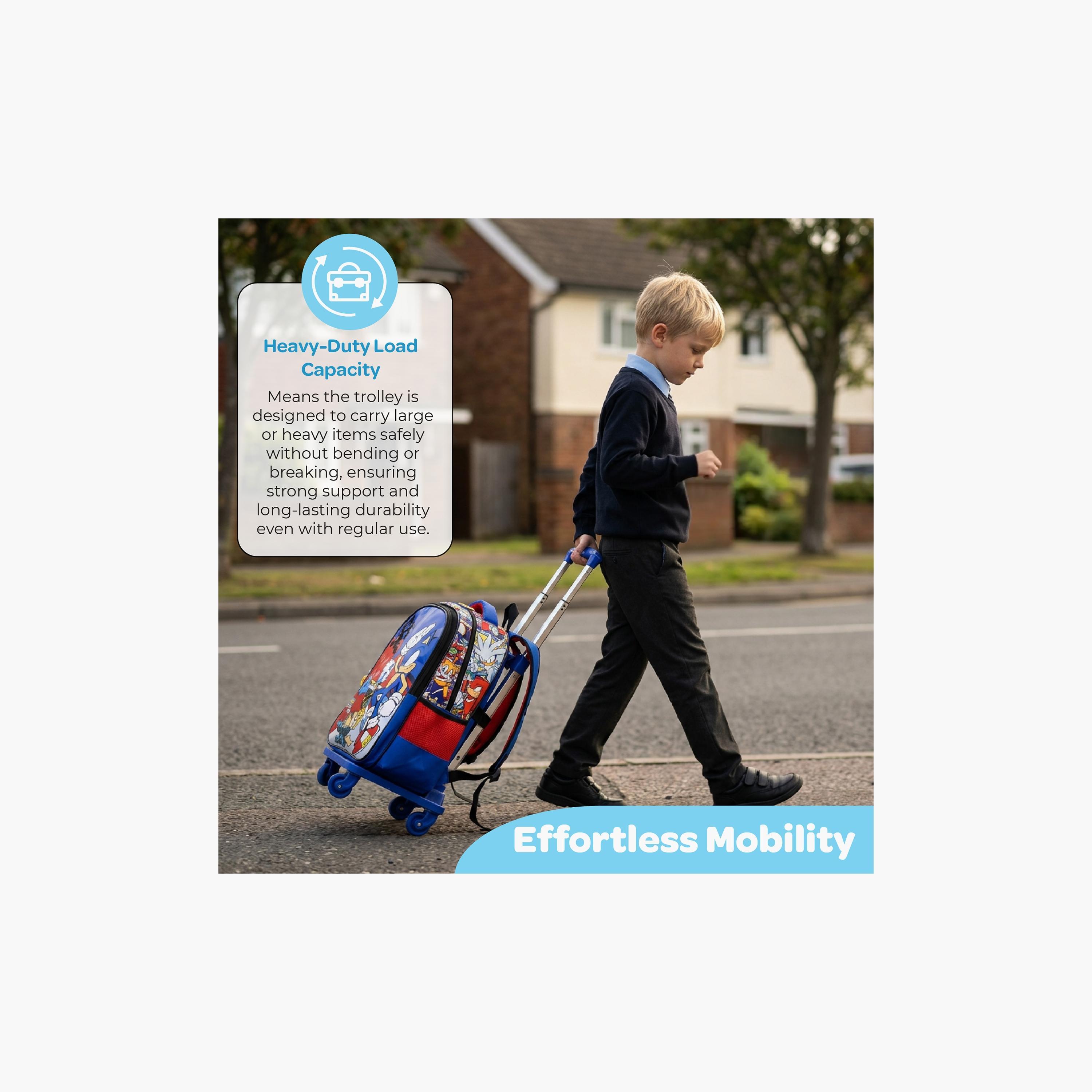 Moon Foldable 360 Spinning Wheel Trolley for 18 Inch Bag-school-bagsandbackpacks-trolleybags-image-5