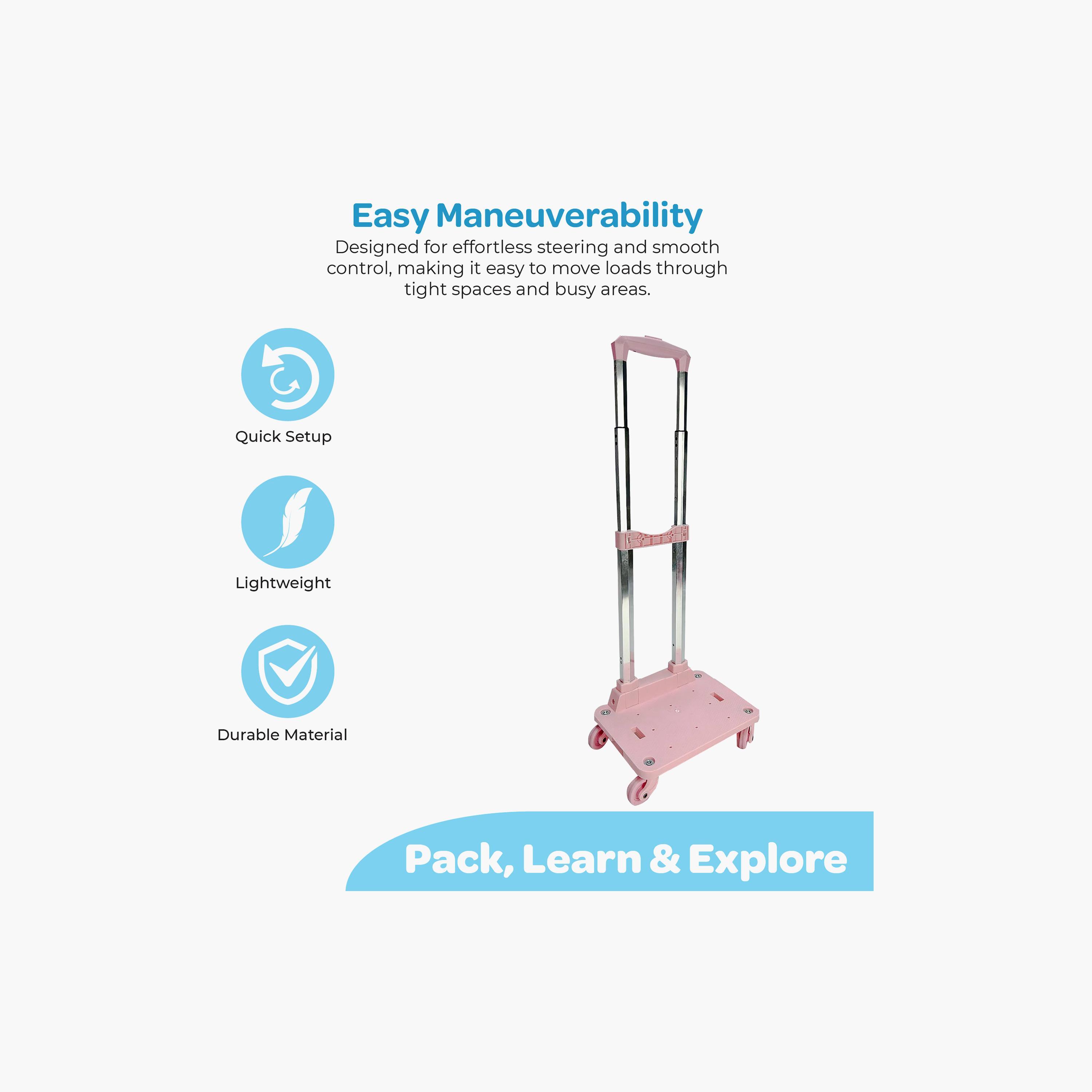 عربة حقائب مدرسية قابلة للطي بعجلات تدور 360 درجة للحقائب مقاس 18 بوصة من مون-school-bagsandbackpacks-trolleybags-image-3