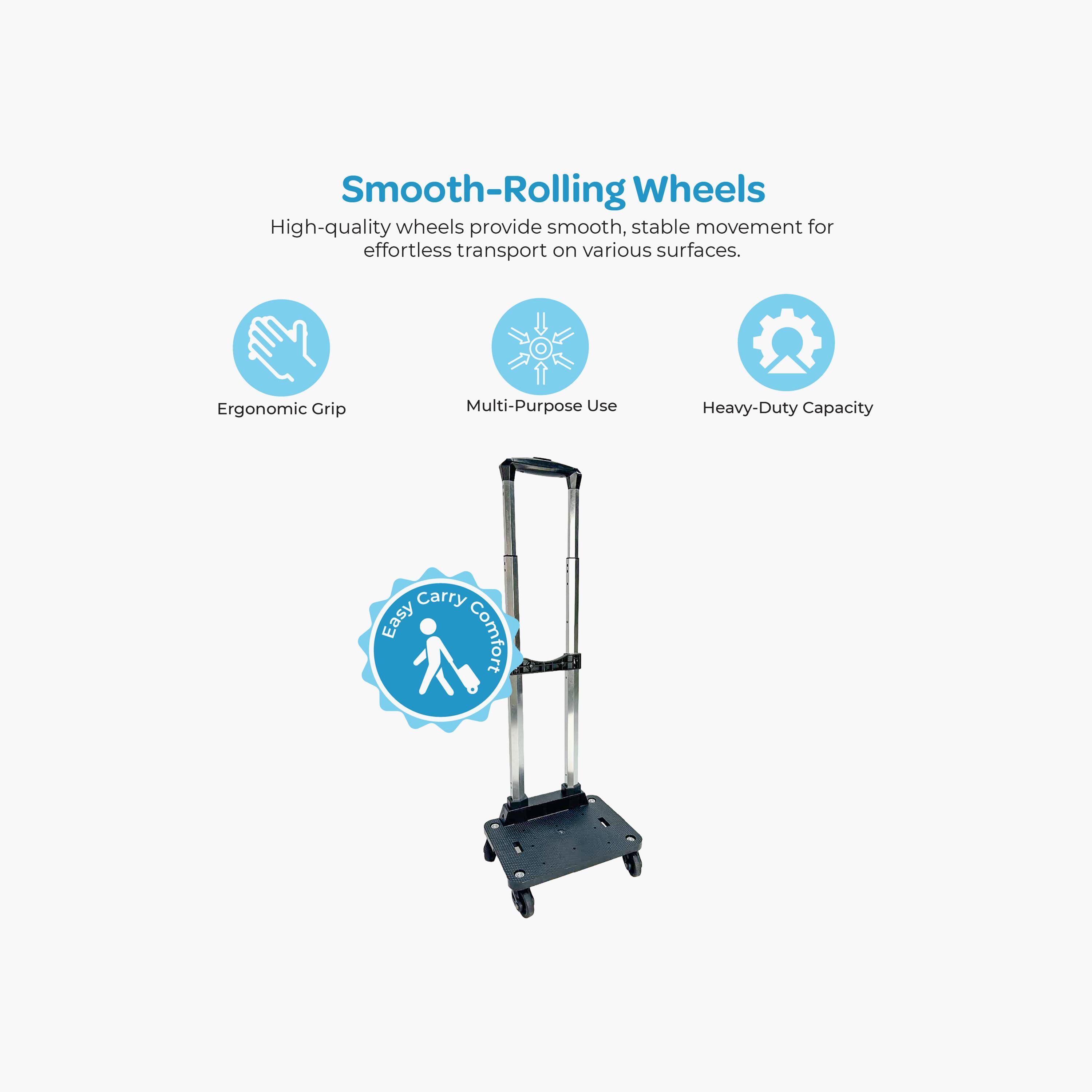 Moon Foldable 360 Spinning Wheel Trolley for 18 Inch Bag-school-bagsandbackpacks-trolleybags-image-2
