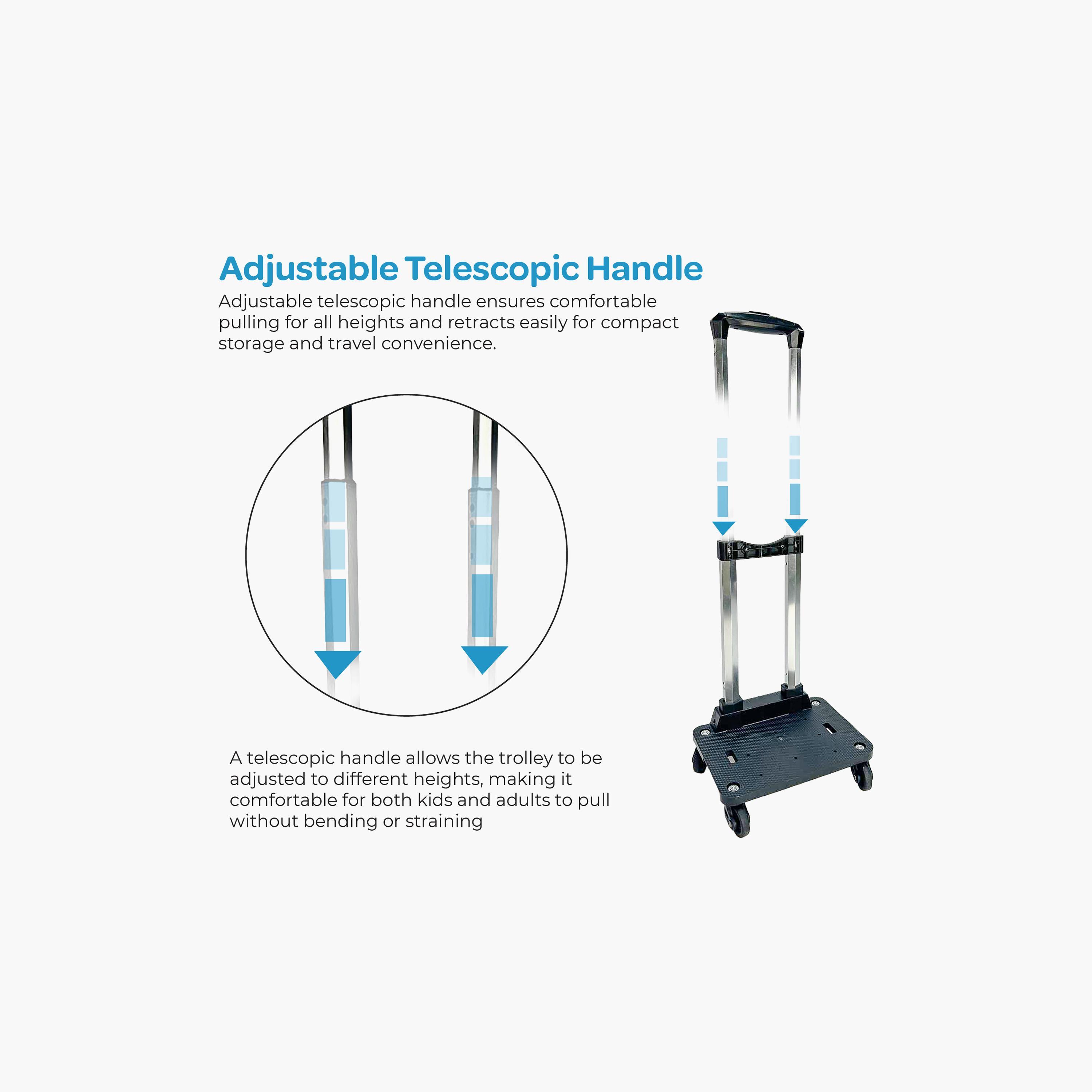 Moon Foldable 360 Spinning Wheel Trolley for 18 Inch Bag-school-bagsandbackpacks-trolleybags-image-4