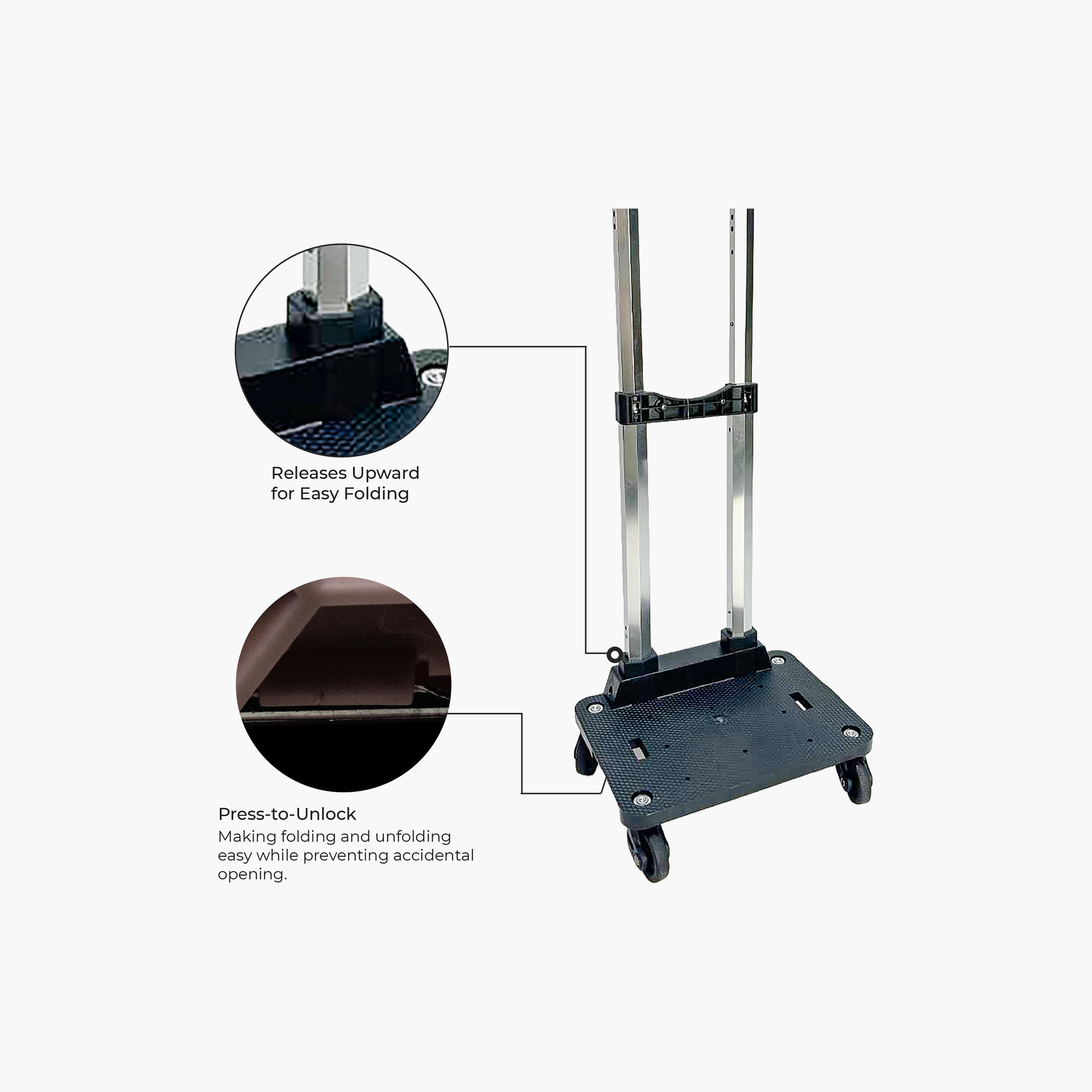 Moon Foldable 360 Spinning Wheel Trolley for 18 Inch Bag-school-bagsandbackpacks-trolleybags-image-8