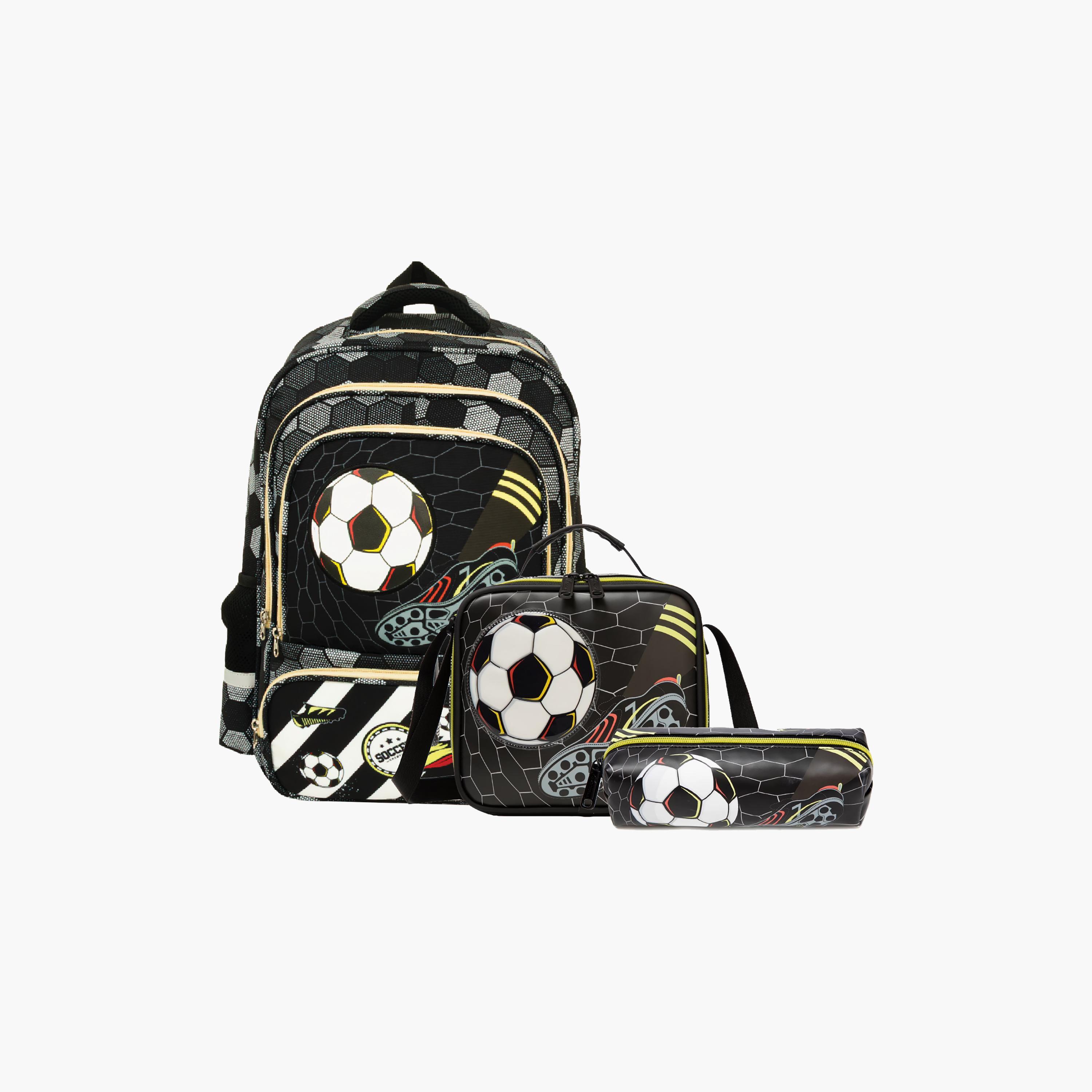 Moon Football School Bag with Lunch Bag & Pencil Case - 18 Inch-school-bagsandbackpacks-sets-image-1