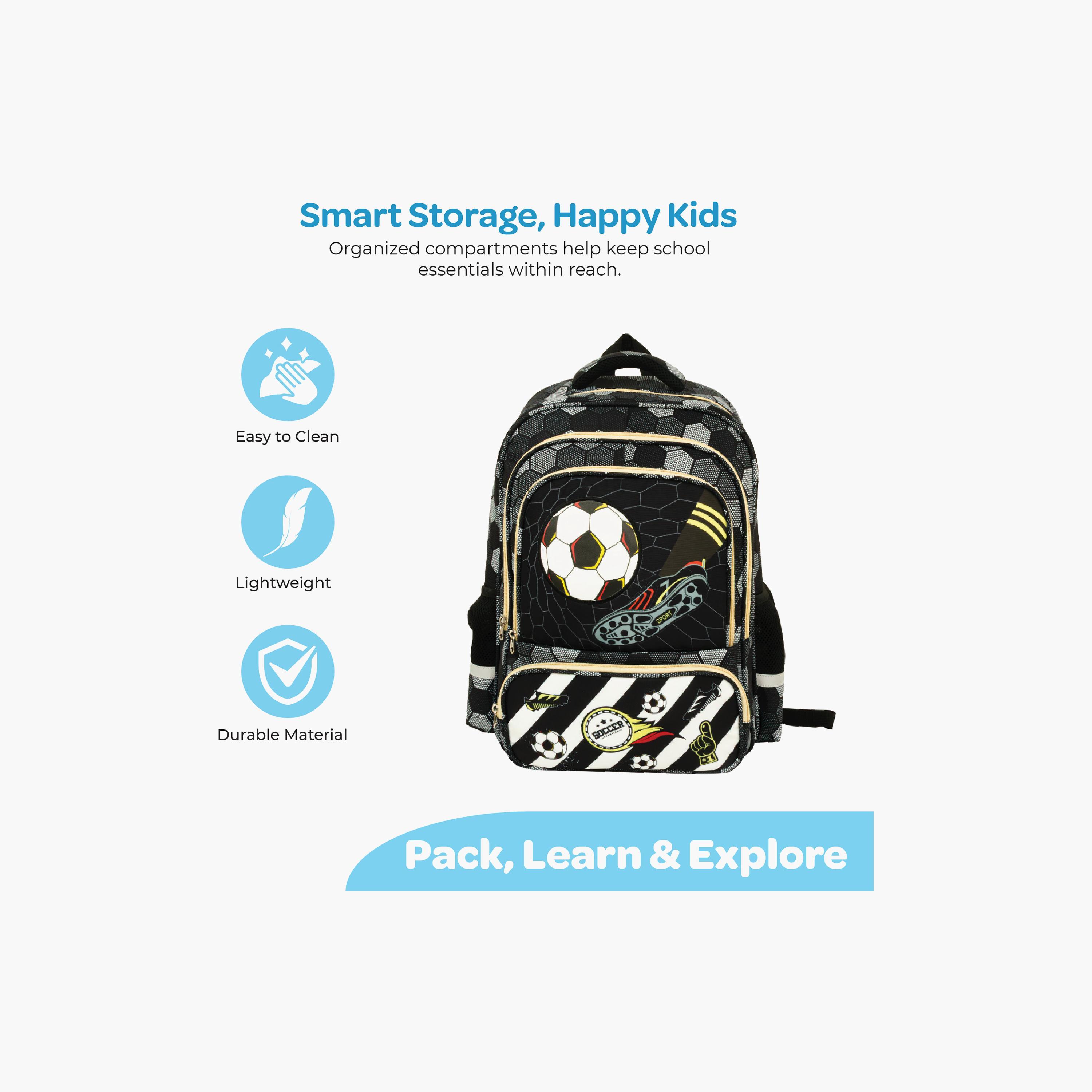 Moon Football School Bag with Lunch Bag & Pencil Case - 18 Inch-school-bagsandbackpacks-sets-image-4