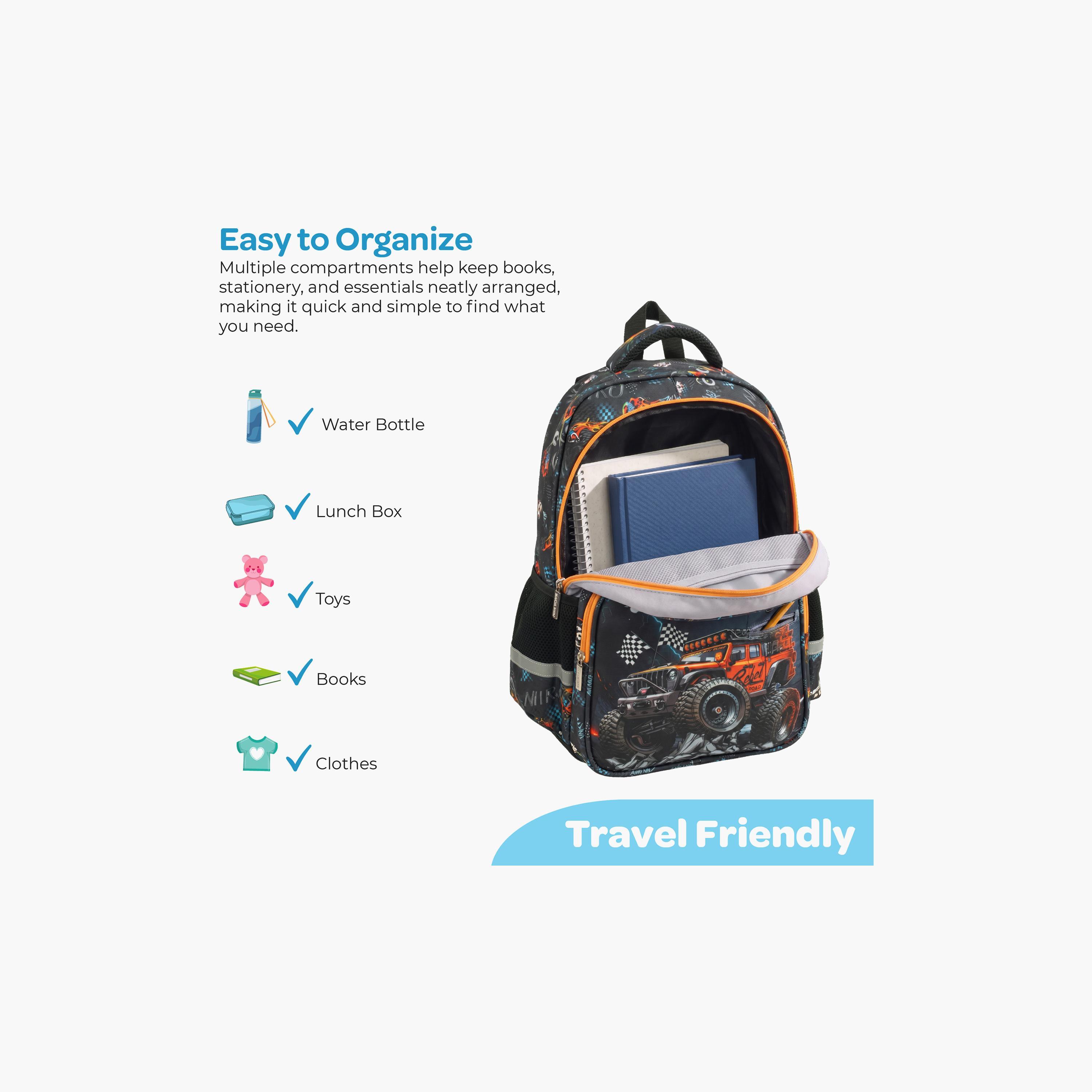 Moon Racing Car School Bag with Lunch Bag & Pencil Case - 16 Inch-school-bagsandbackpacks-sets-image-8