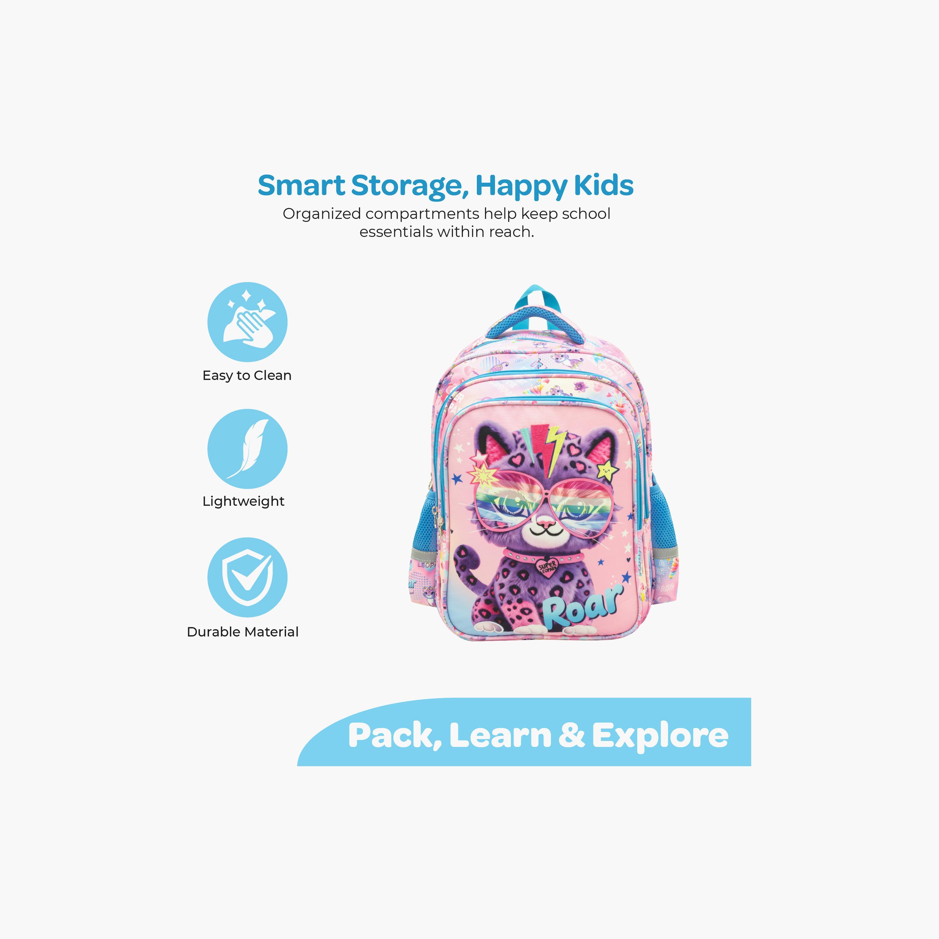 Moon Cat School Bag with Lunch Bag & Pencil Case - 16 Inch-school-bagsandbackpacks-sets-image-4