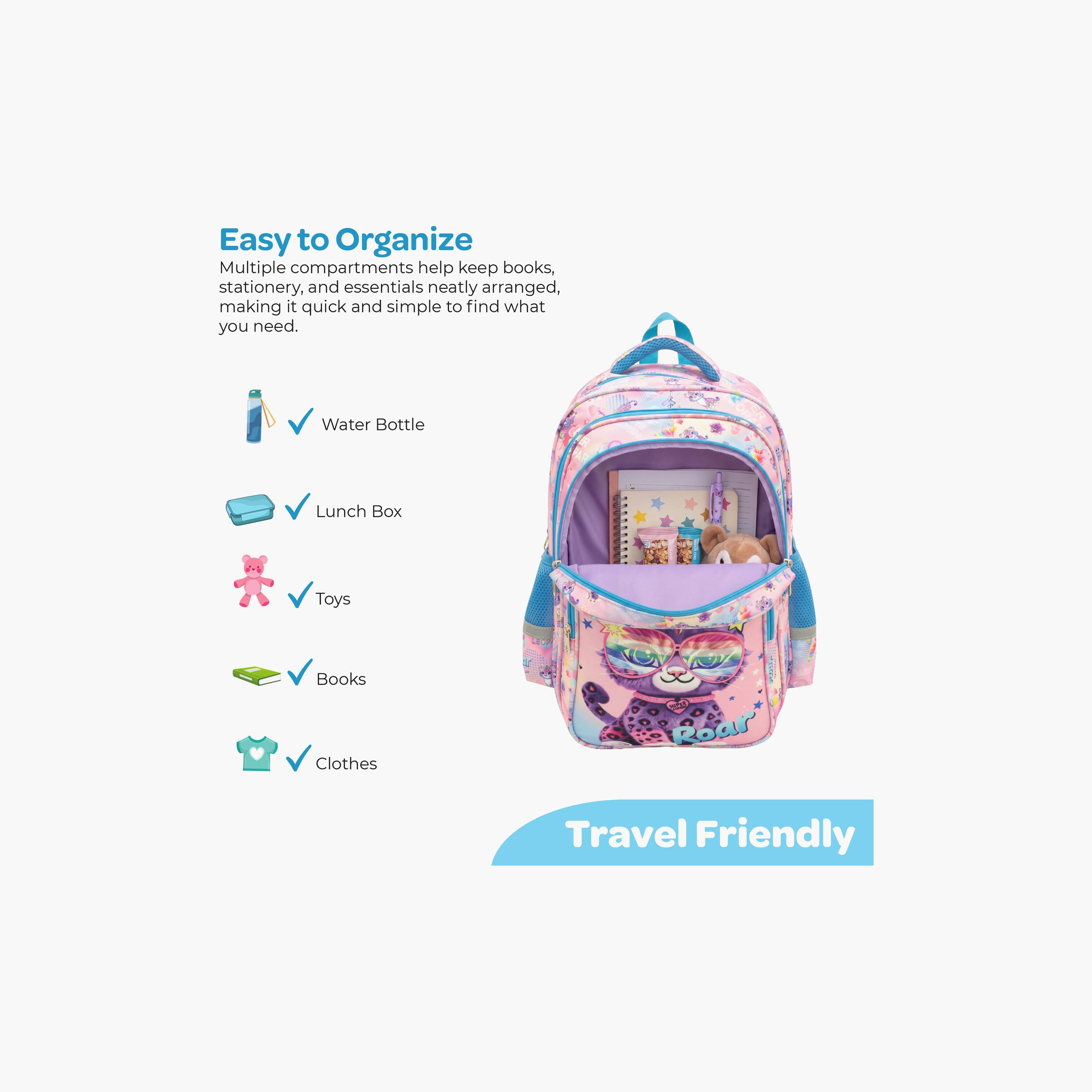 Moon Cat School Bag with Lunch Bag & Pencil Case - 16 Inch-school-bagsandbackpacks-sets-image-8