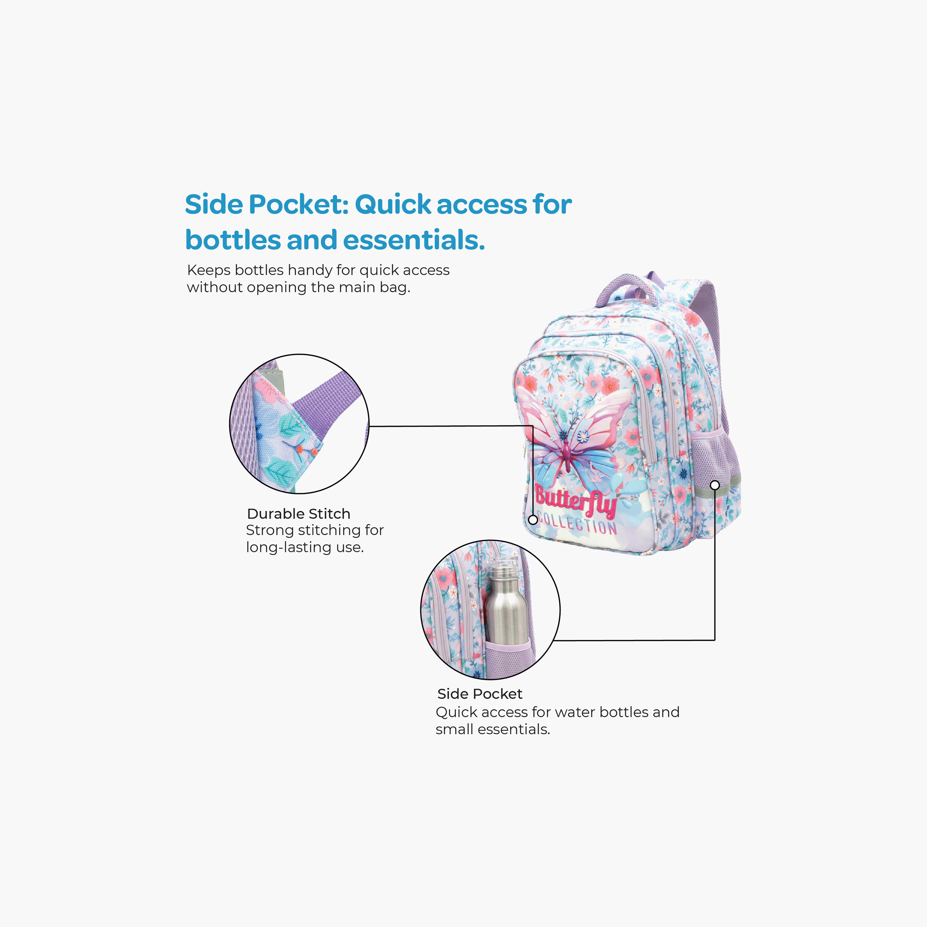 حقيبة ظهر مدرسية متميزة بتصميم فراشة - 16 بوصة من مون-school-bagsandbackpacks-backpacks-image-4