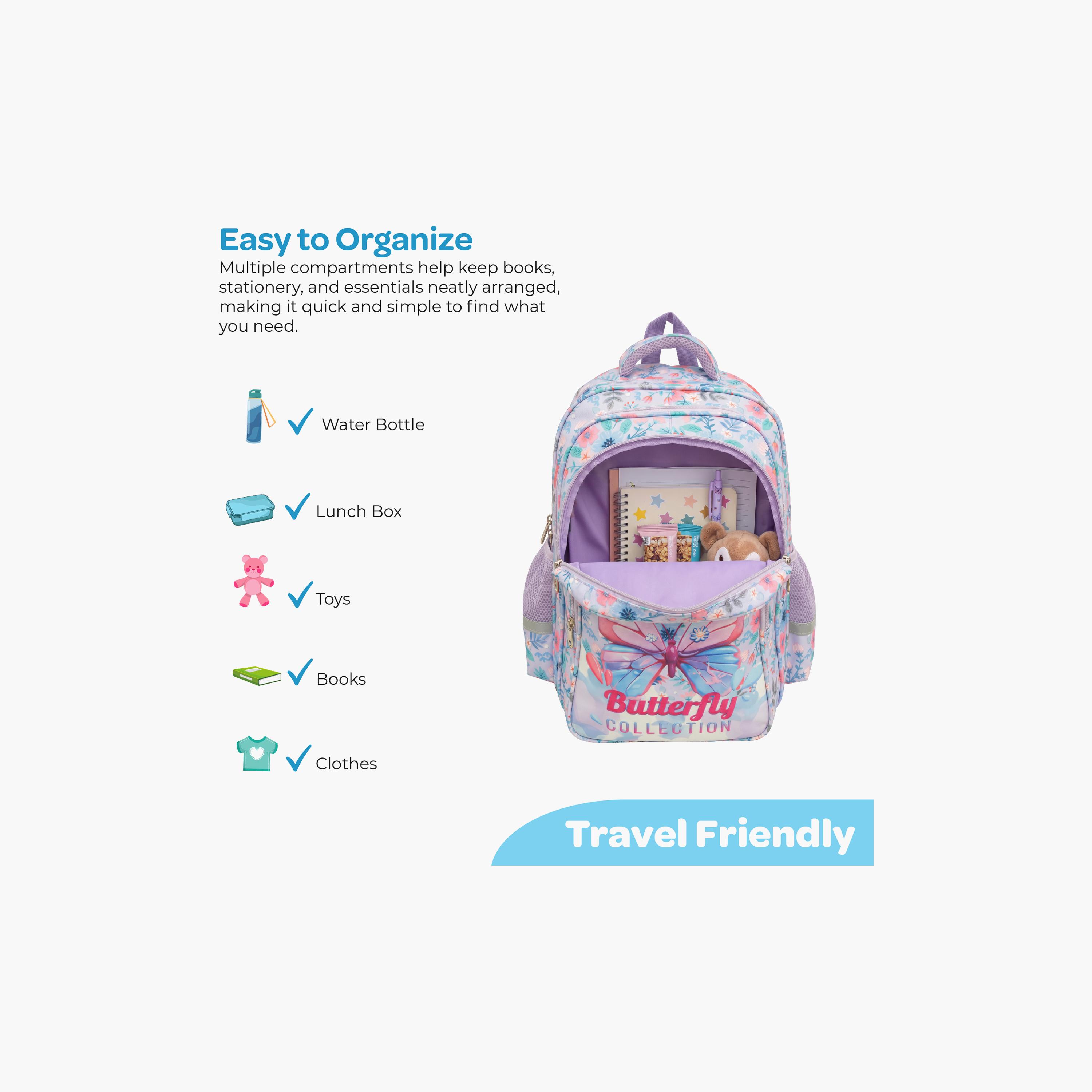حقيبة ظهر مدرسية متميزة بتصميم فراشة - 16 بوصة من مون-school-bagsandbackpacks-backpacks-image-7