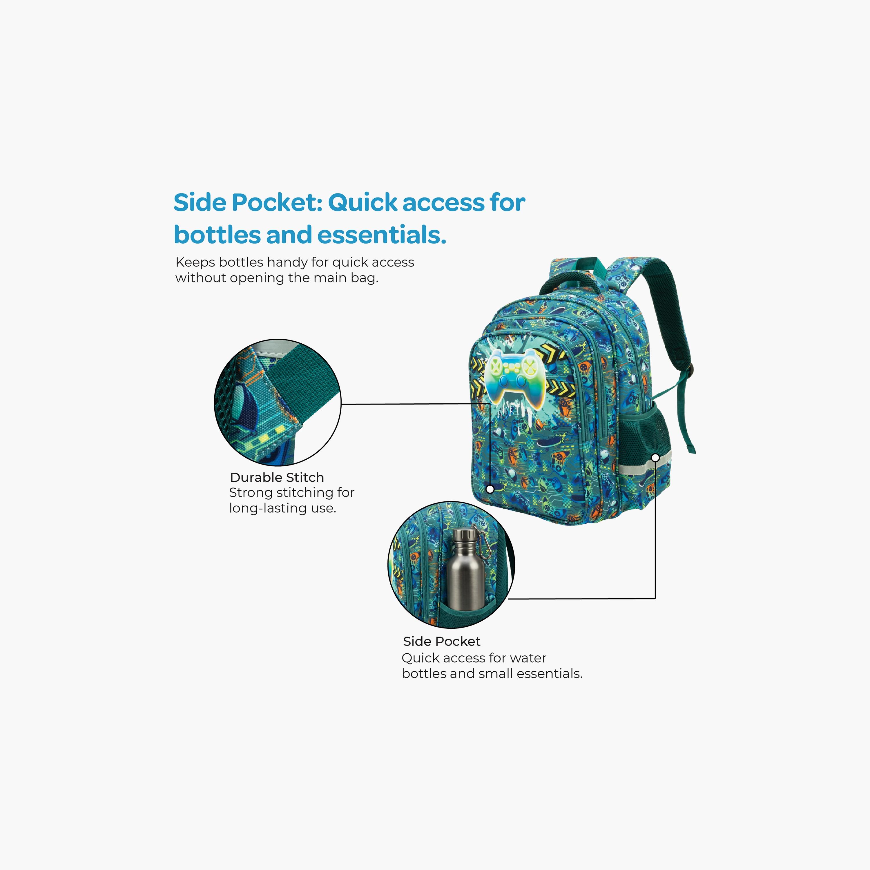 حقيبة ظهر مدرسية متميزة بتصميم جهاز ألعاب (جيمنج) - 16 بوصة من مون-school-bagsandbackpacks-backpacks-image-4