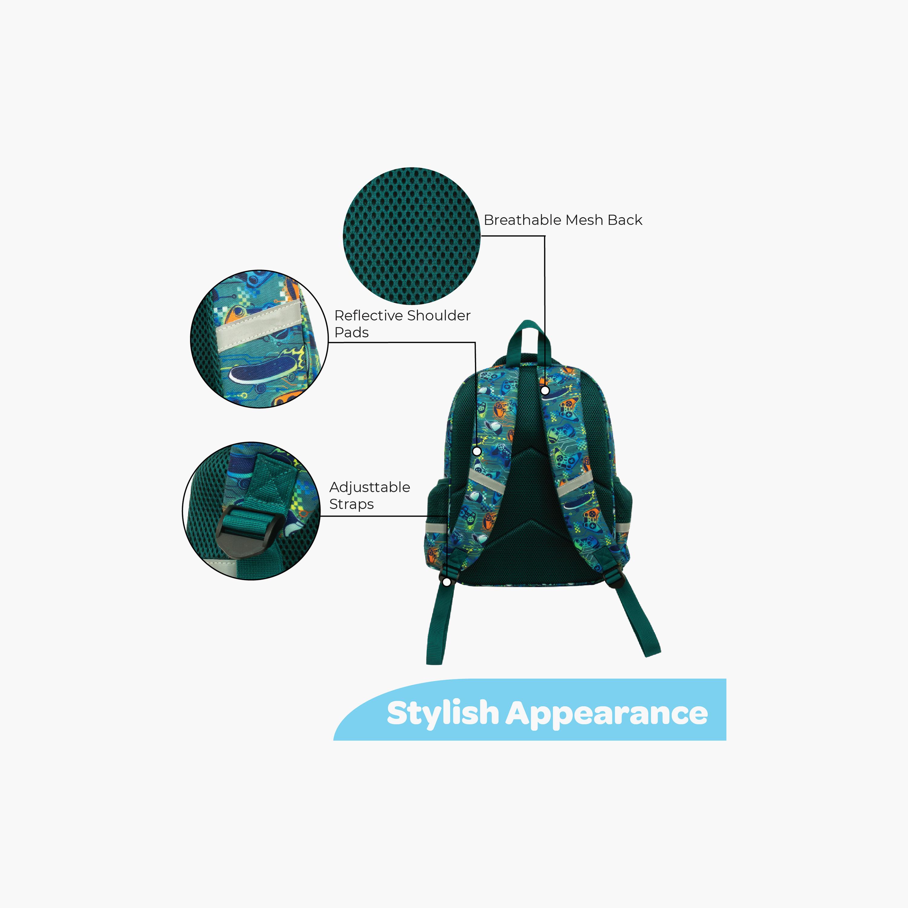 حقيبة ظهر مدرسية متميزة بتصميم جهاز ألعاب (جيمنج) - 16 بوصة من مون-school-bagsandbackpacks-backpacks-image-6