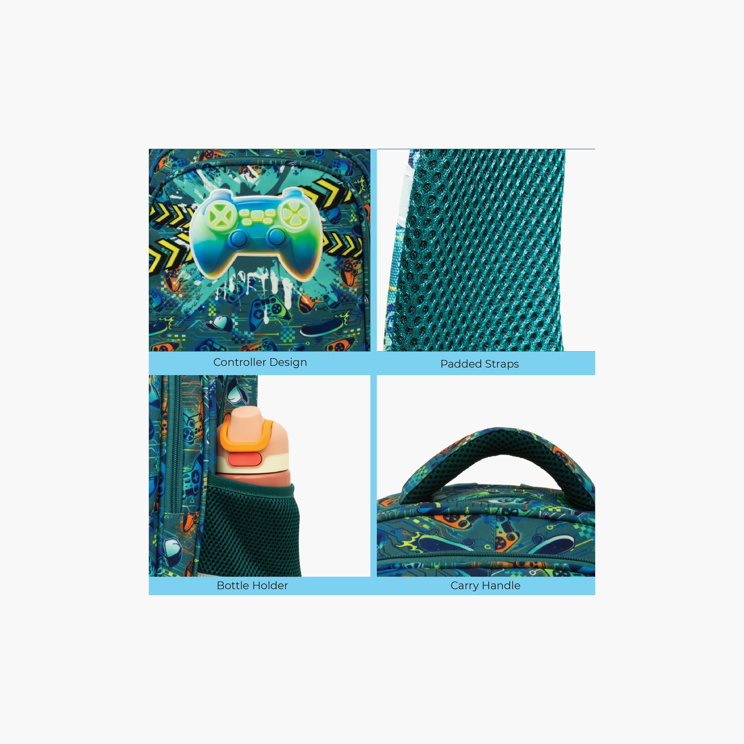 حقيبة ظهر مدرسية متميزة بتصميم جهاز ألعاب (جيمنج) - 16 بوصة من مون-school-bagsandbackpacks-backpacks-image-9