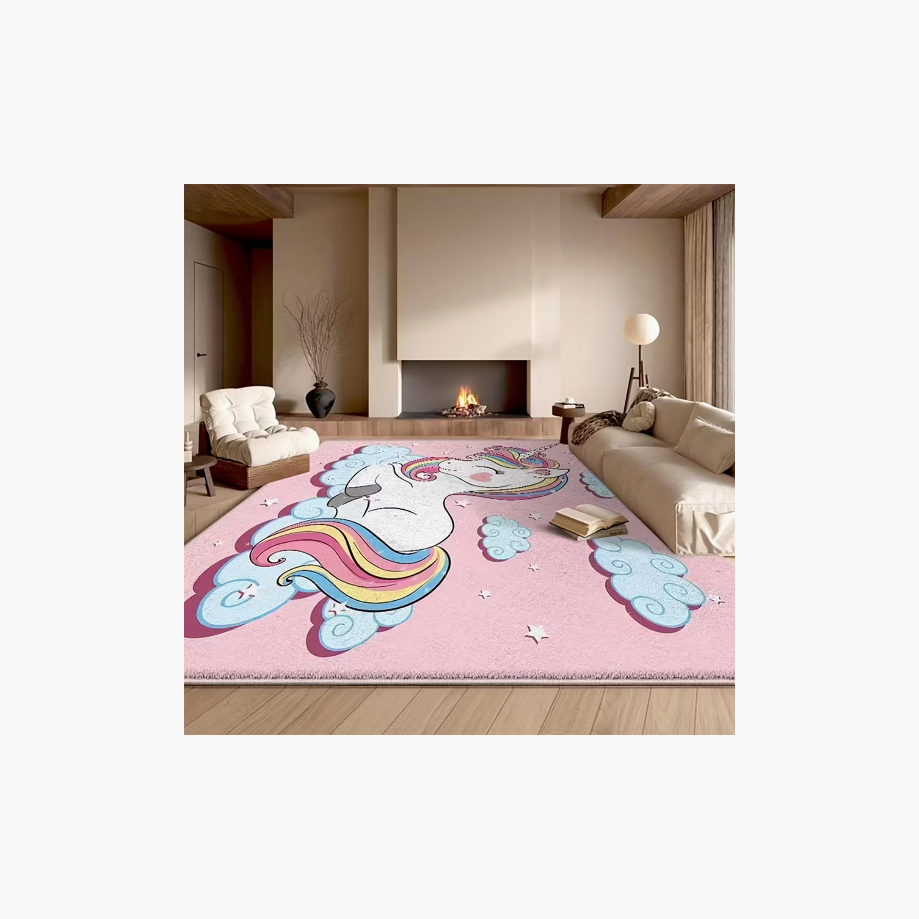 Factory Price Rainbow Unicorn Cushion Play Mat Rug - 160 x 200 cm-baby-nursery-roomdecor-image-2