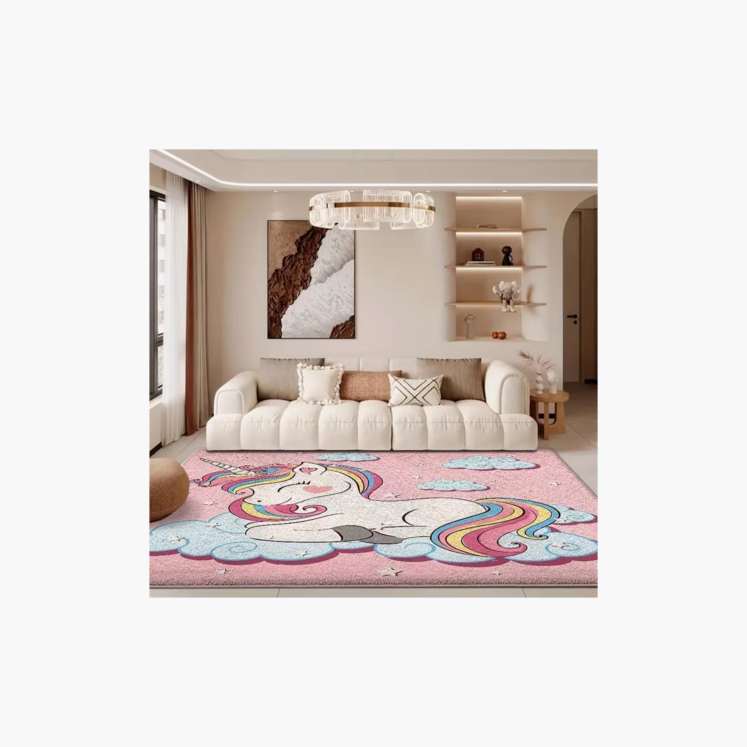 Factory Price Rainbow Unicorn Cushion Play Mat Rug - 160 x 200 cm-baby-nursery-roomdecor-image-3