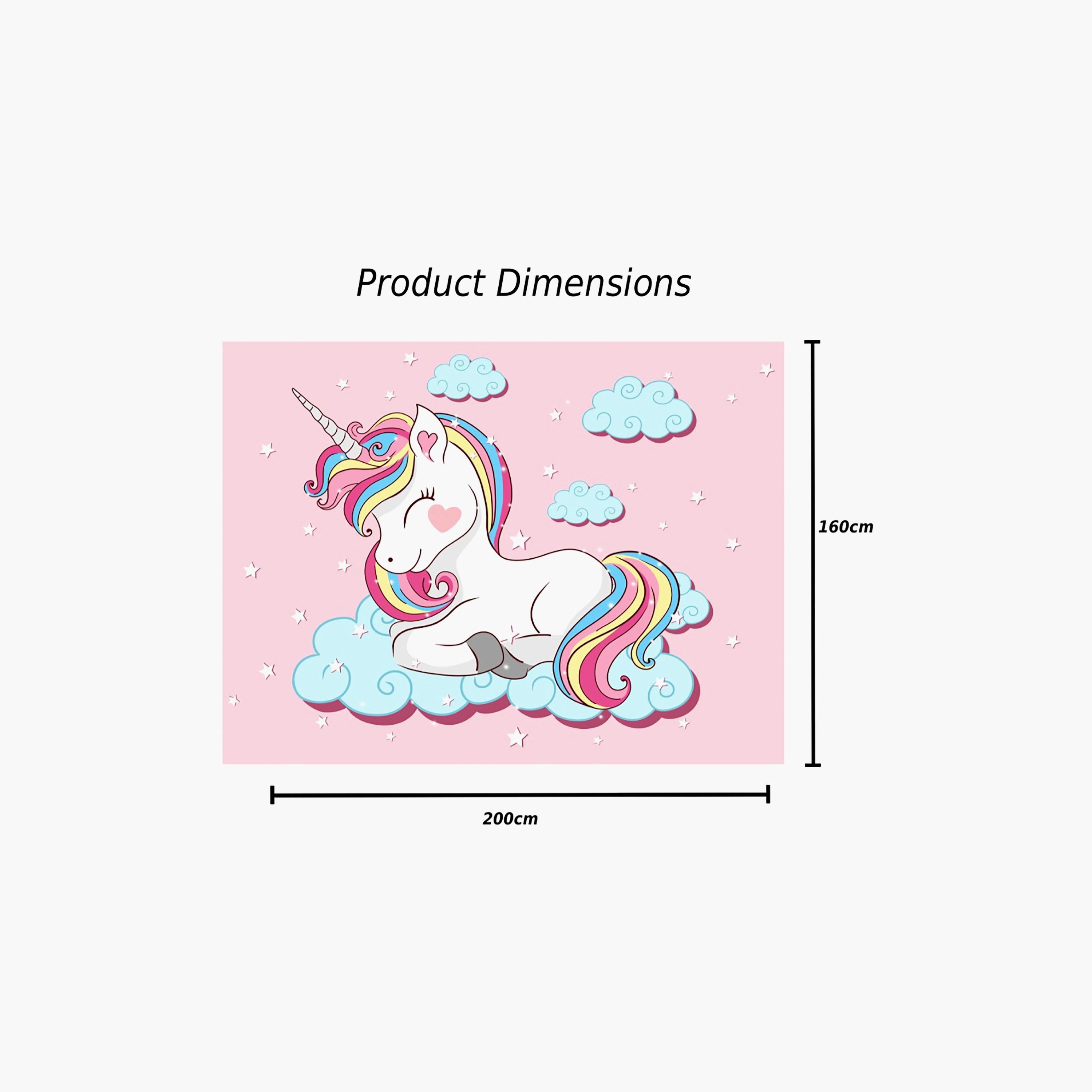 Factory Price Rainbow Unicorn Cushion Play Mat Rug - 160 x 200 cm-baby-nursery-roomdecor-image-8