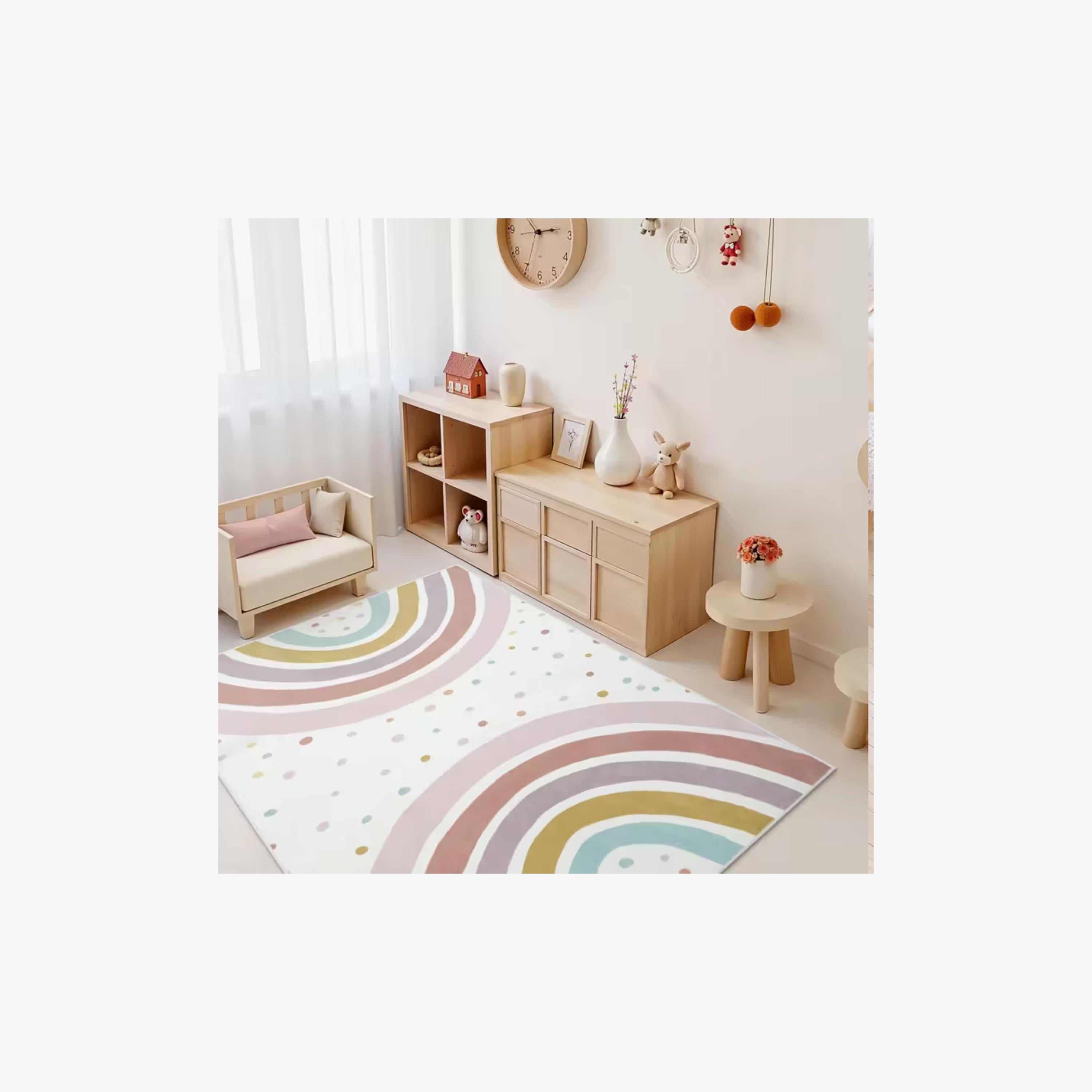 Factory Price Vibrant Dots & Stripes Cushion Play Mat Rug - 160 x 200 cm-baby-nursery-roomdecor-image-3