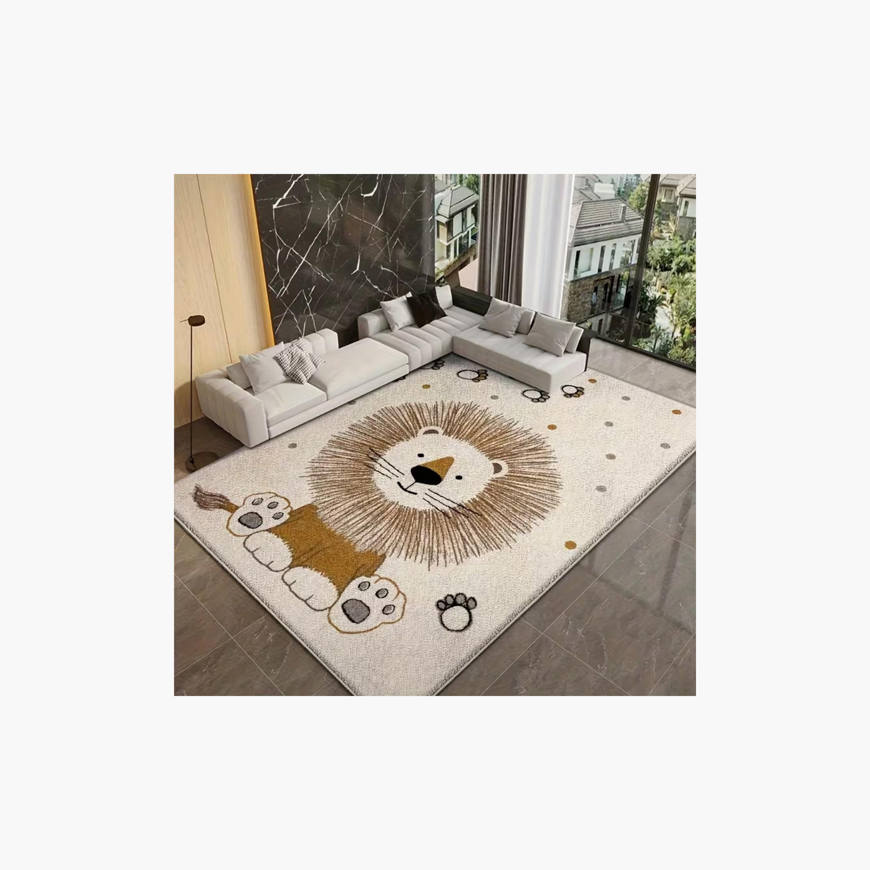 Factory Price Lion & Paw Cushion Play Mat Rug - 160 x 200 cm-baby-nursery-roomdecor-image-6