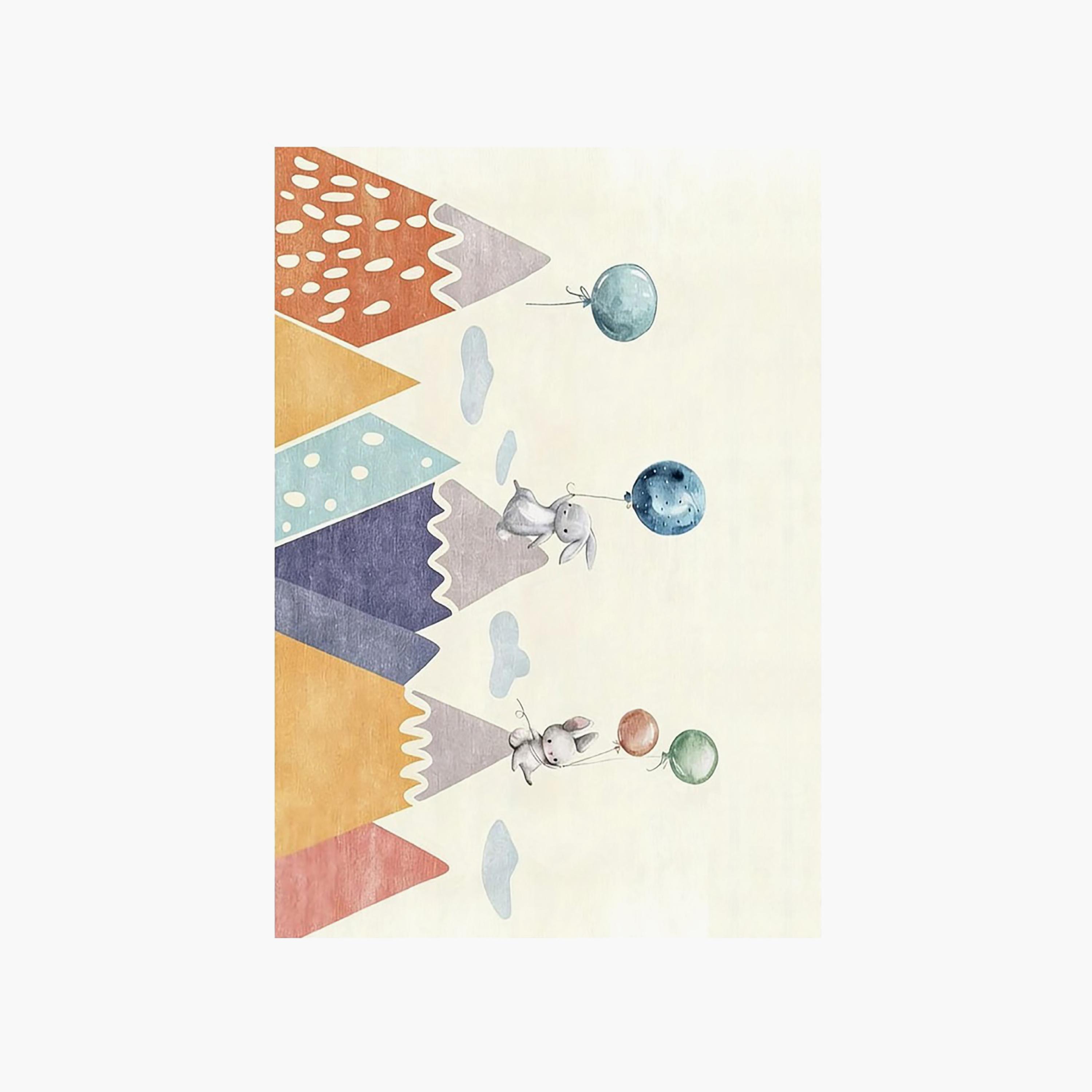 Factory Price Bunny & Hills Cushion Play Mat Rug - 160 x 200 cm-baby-nursery-roomdecor-image-1