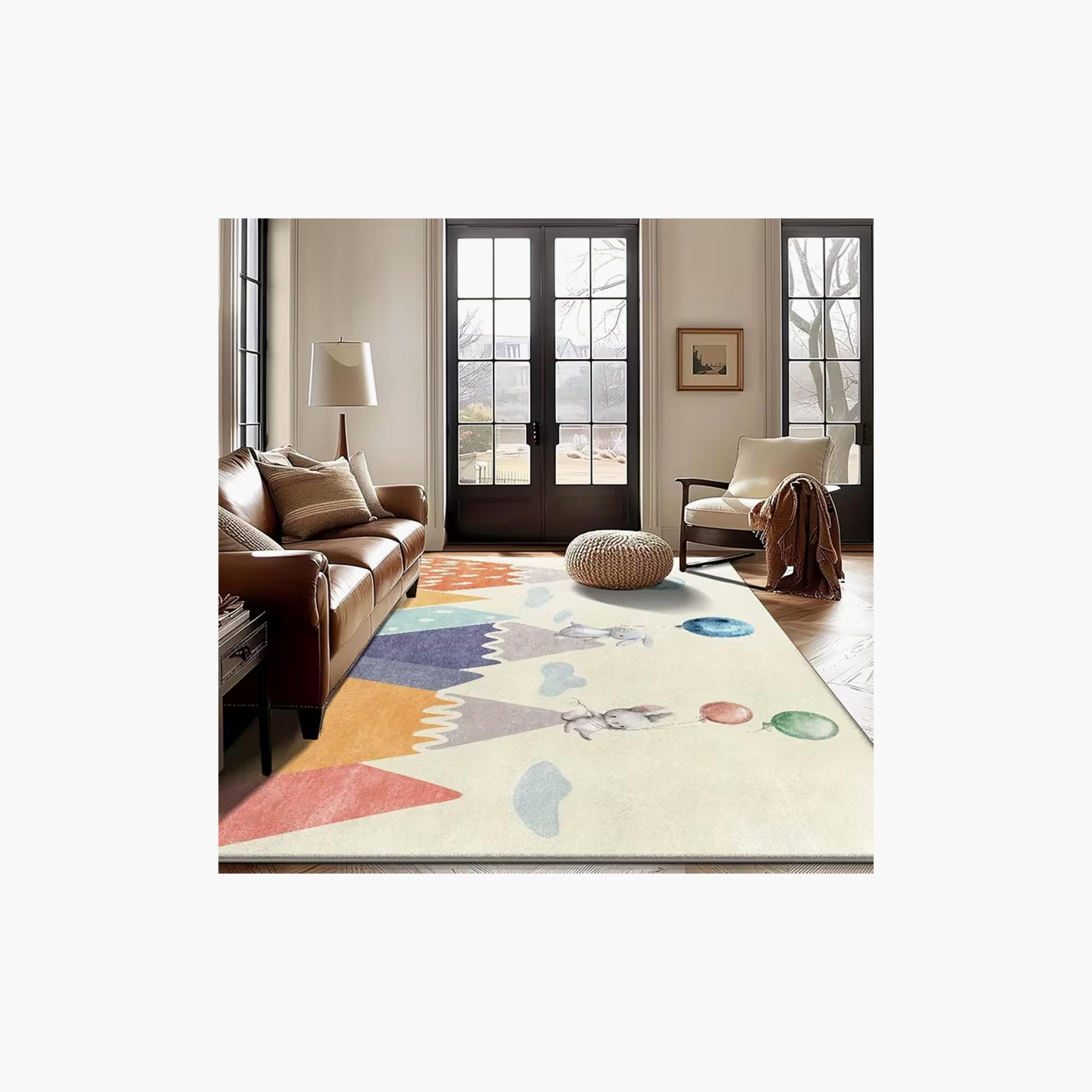 Factory Price Bunny & Hills Cushion Play Mat Rug - 160 x 200 cm-baby-nursery-roomdecor-image-3