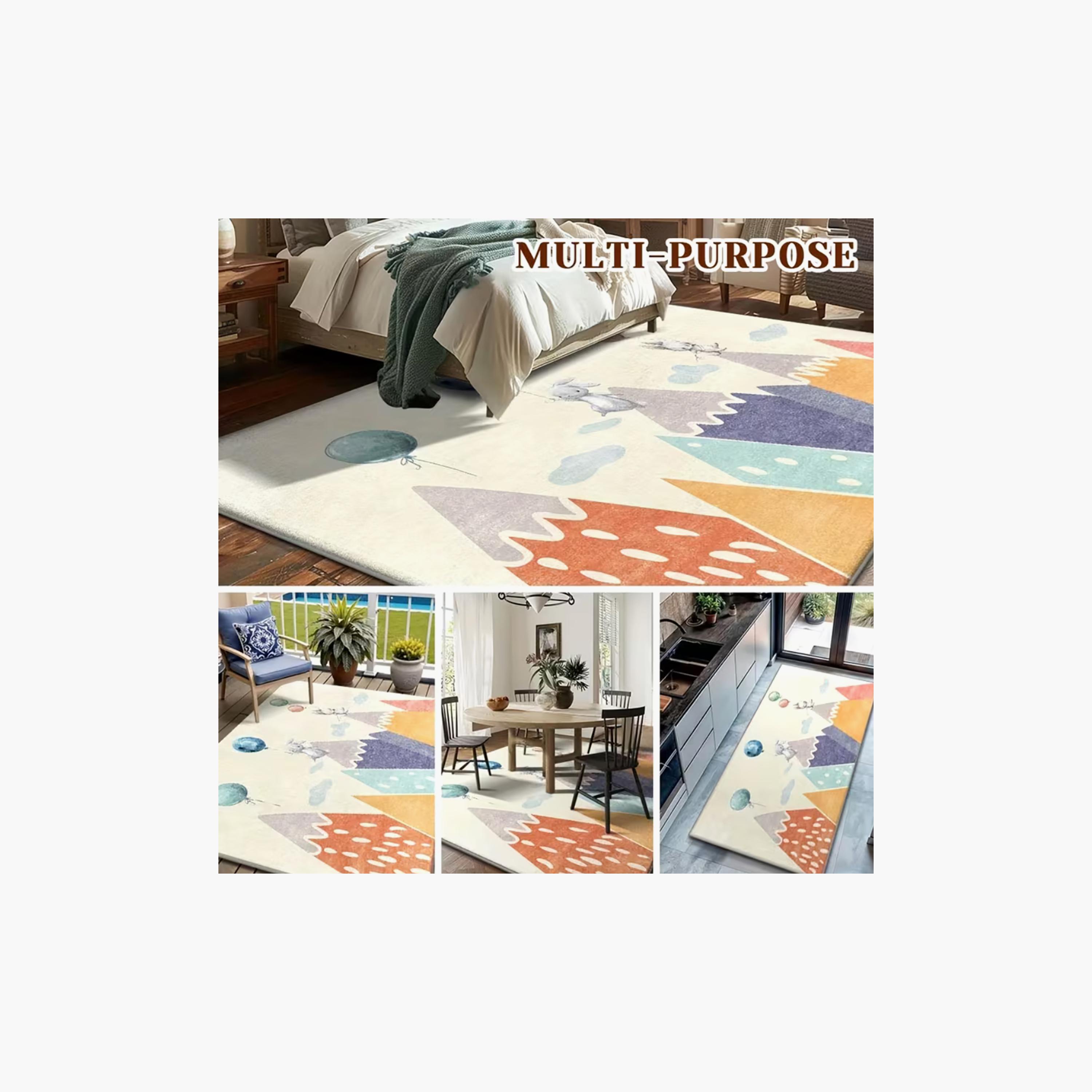 Factory Price Bunny & Hills Cushion Play Mat Rug - 160 x 200 cm-baby-nursery-roomdecor-image-5
