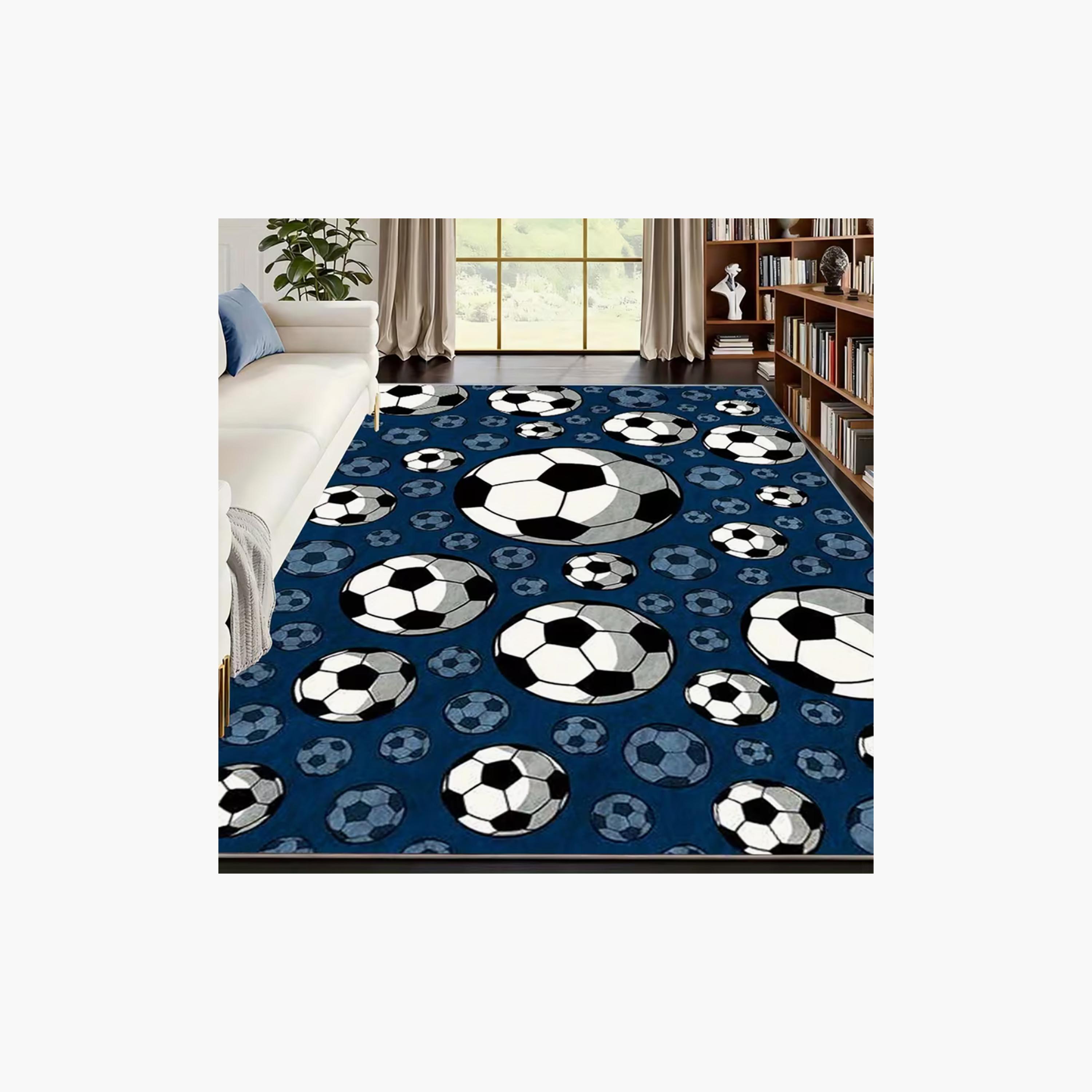 سجادة ومفرش لعب مبطن للأطفال بنقشة كرات القدم من فاكتوري برايس - 160 × 200 سم-baby-nursery-roomdecor-image-4