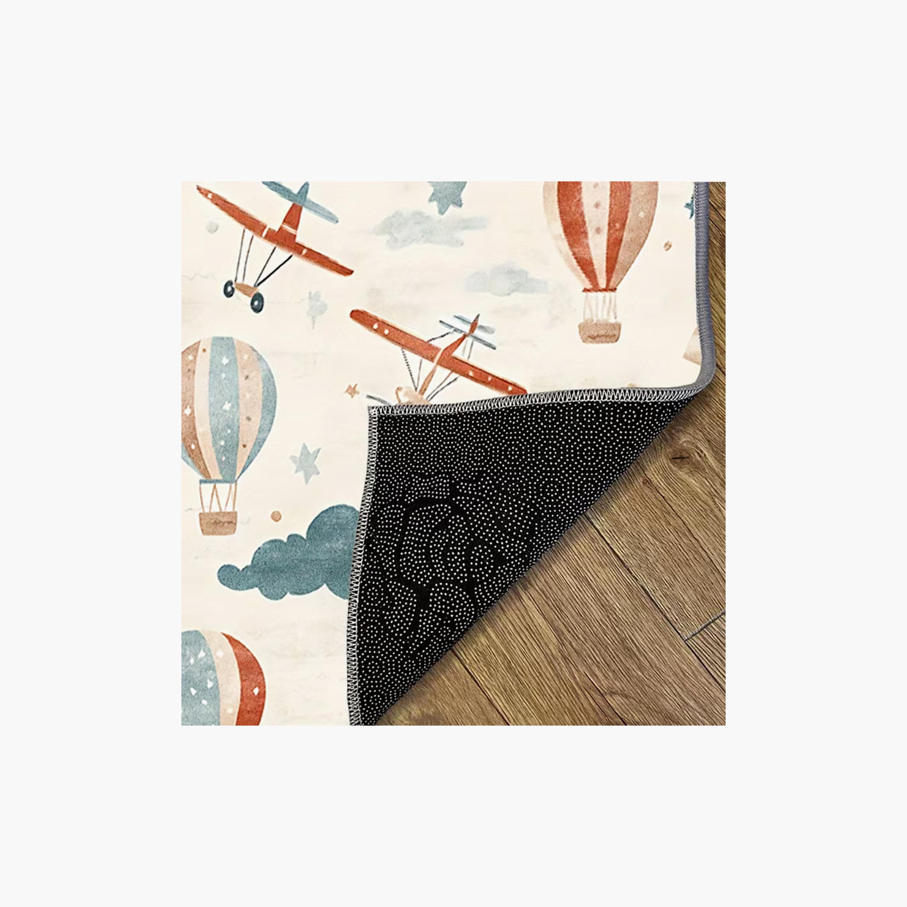 Factory Price Plane & Hot Balloon Cushion Play Mat Rug - 160 x 200 cm-baby-nursery-roomdecor-image-3