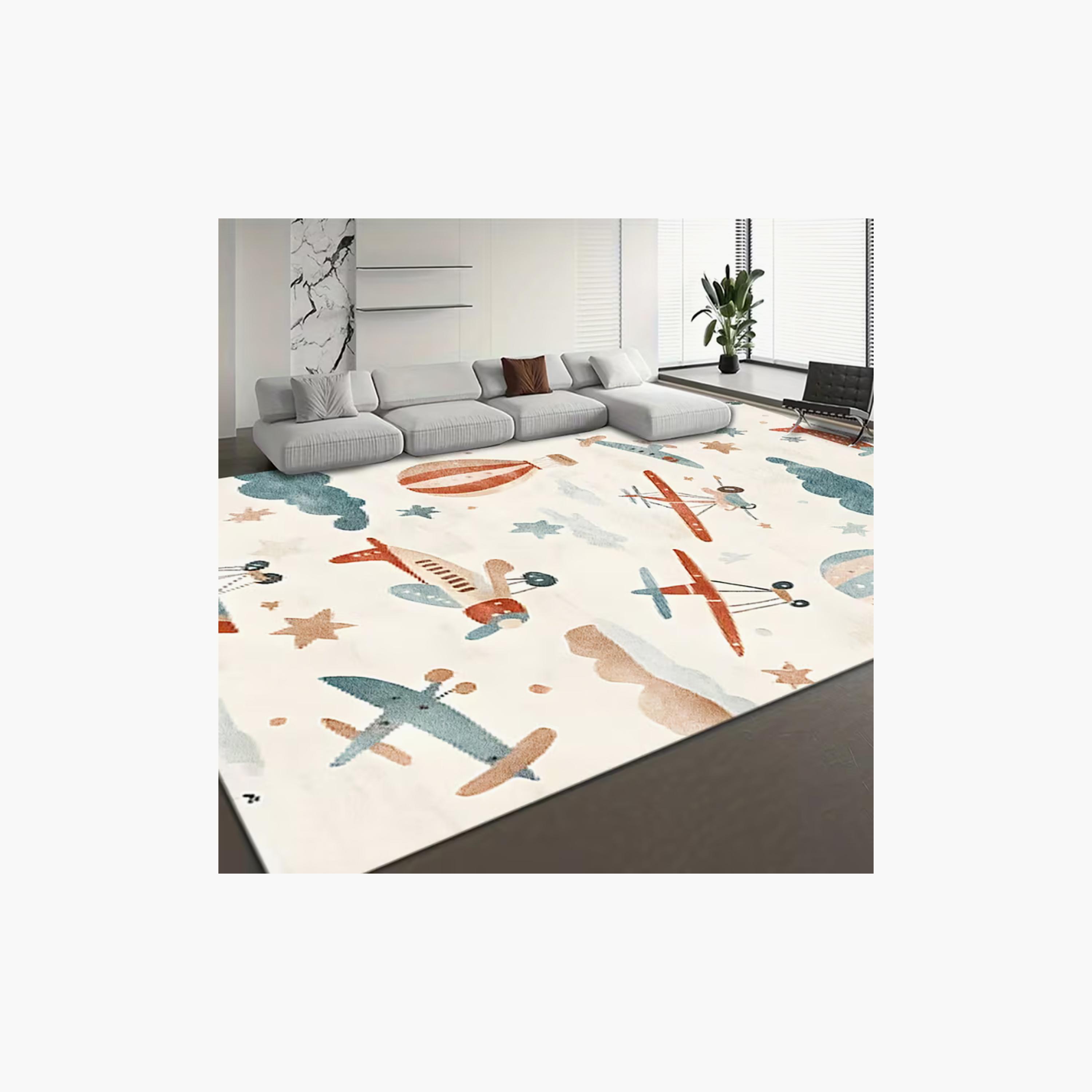Factory Price Plane & Hot Balloon Cushion Play Mat Rug - 160 x 200 cm-baby-nursery-roomdecor-image-4