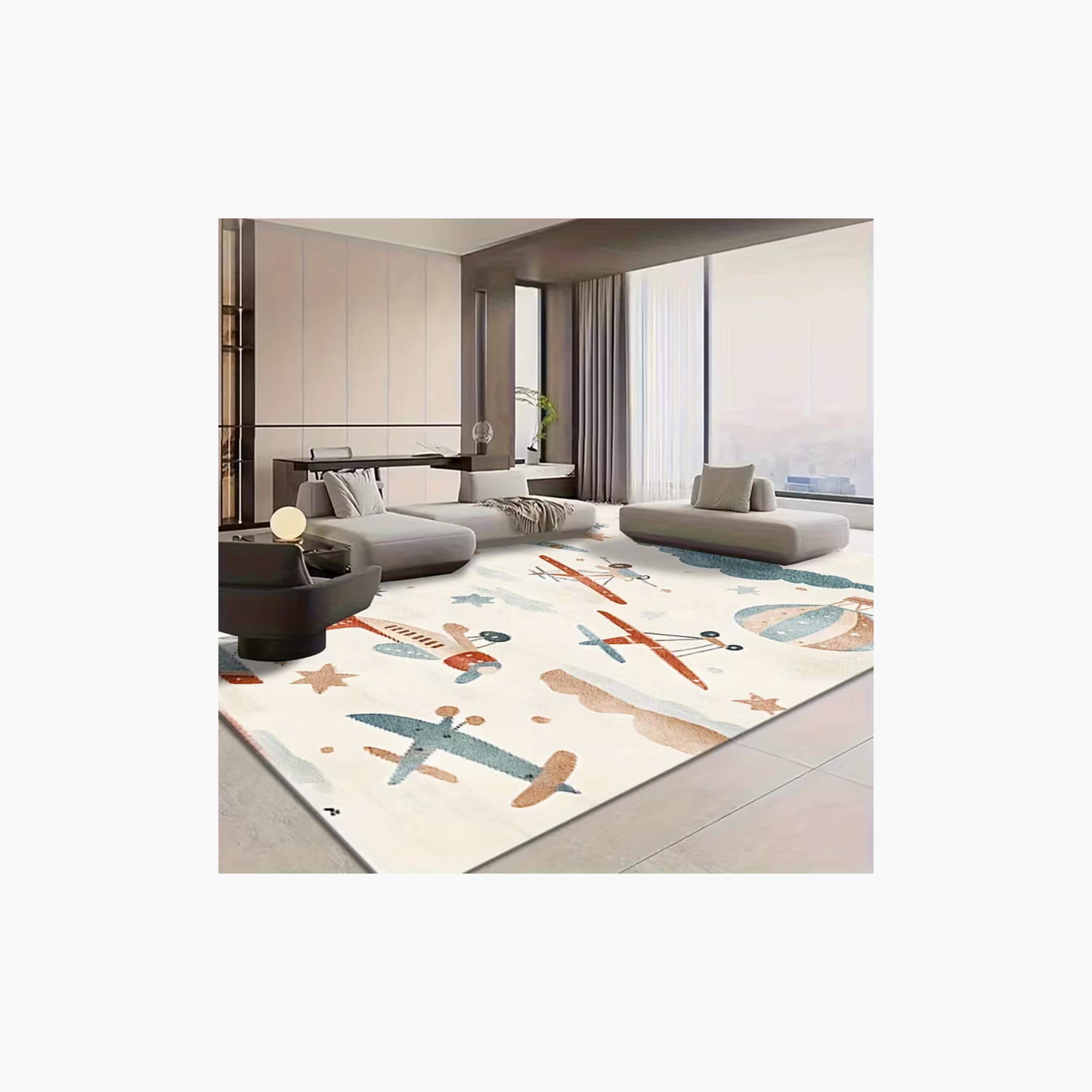 Factory Price Plane & Hot Balloon Cushion Play Mat Rug - 160 x 200 cm-baby-nursery-roomdecor-image-6