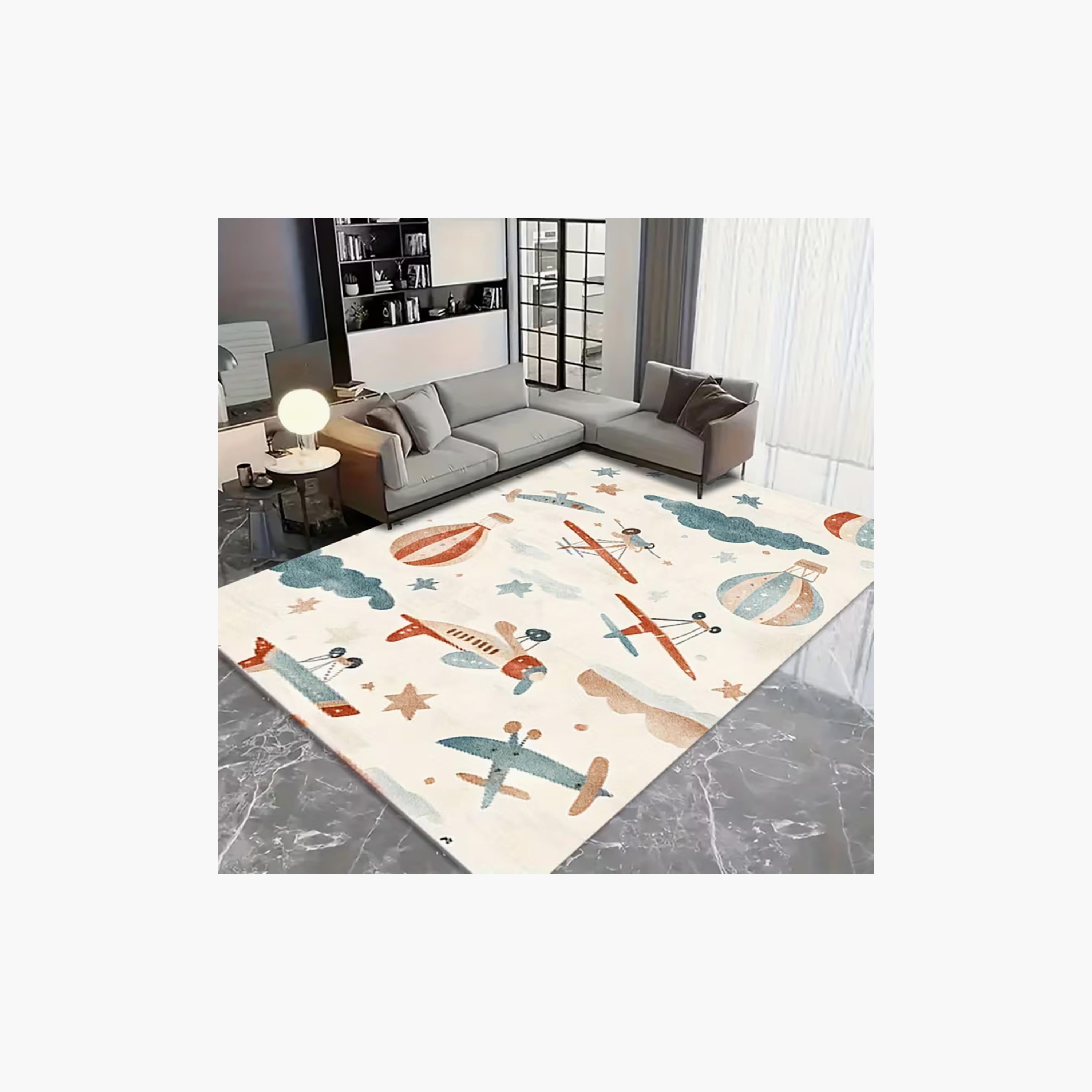 Factory Price Plane & Hot Balloon Cushion Play Mat Rug - 160 x 200 cm-baby-nursery-roomdecor-image-7