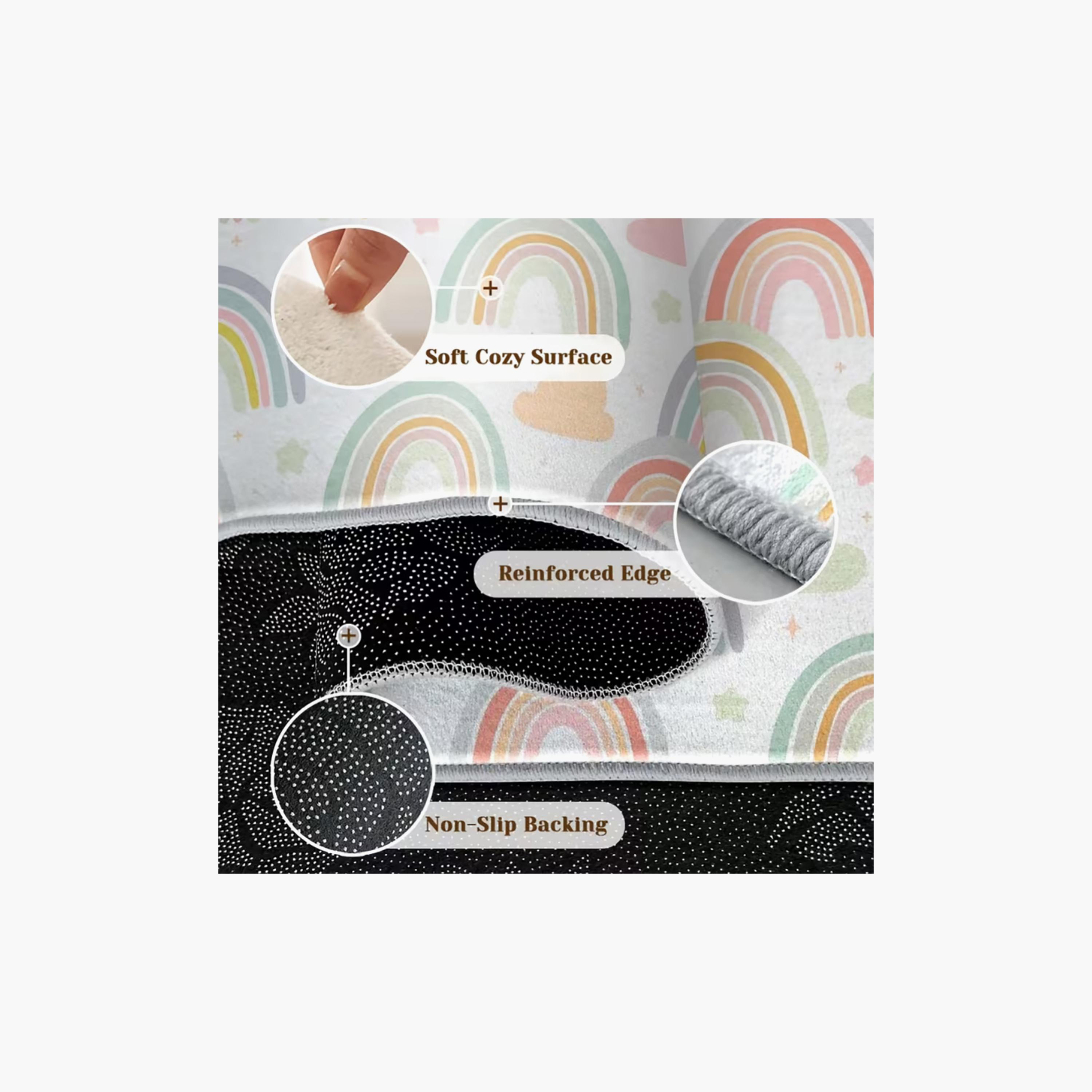 Factory Price Rainbow Cushion Play Mat Rug - 160 x 200 cm-baby-nursery-roomdecor-image-8