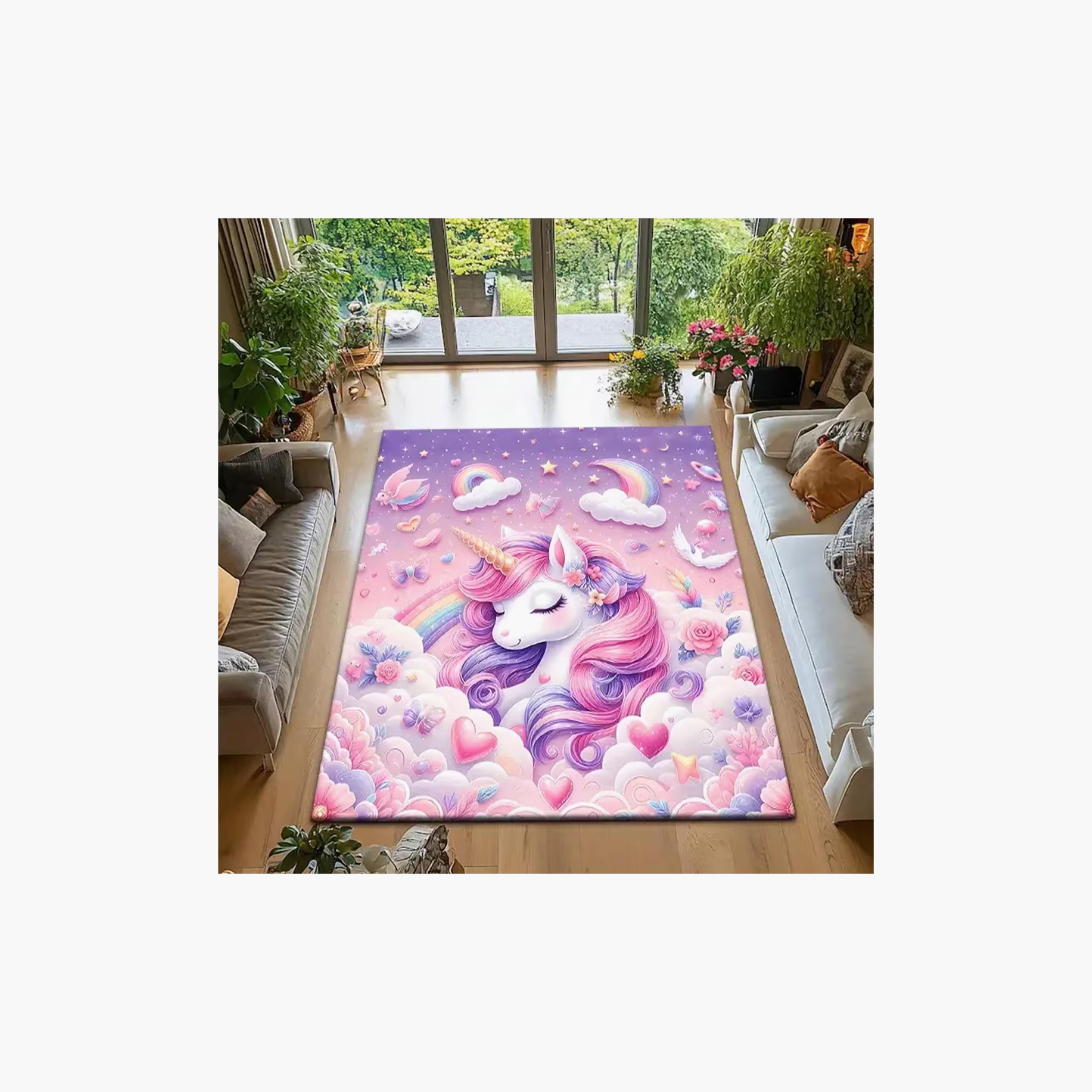 Factory Price Cute Unicorn Cushion Play Mat Rug - 160 x 200 cm-baby-nursery-roomdecor-image-2