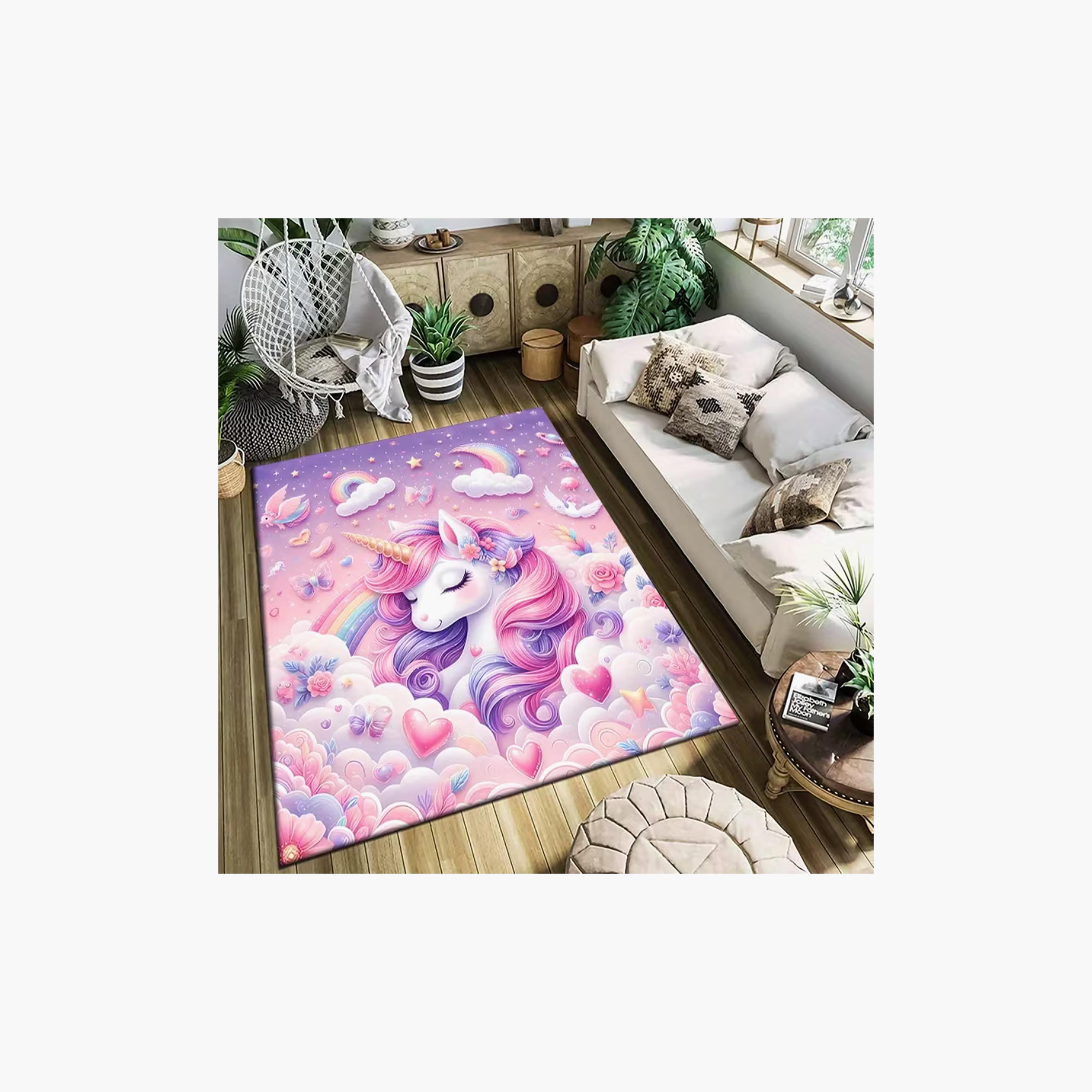 Factory Price Cute Unicorn Cushion Play Mat Rug - 160 x 200 cm-baby-nursery-roomdecor-image-5