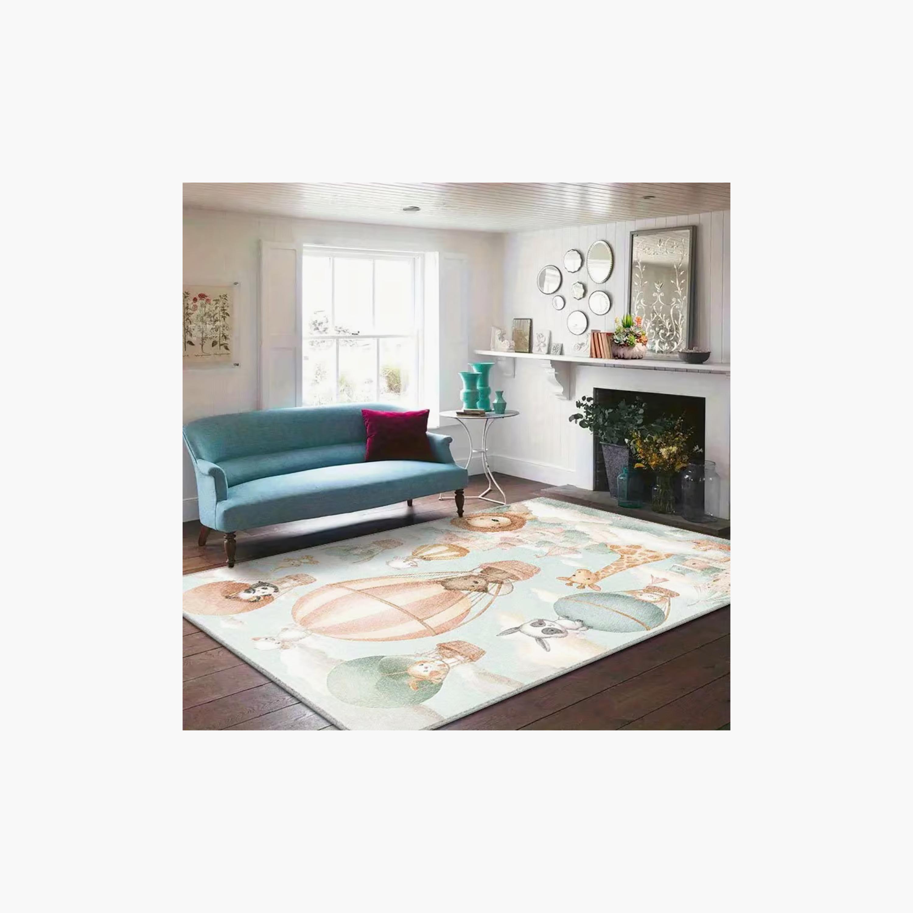 Factory Price Jungle Friends Cushion Play Mat Rug - 160 x 200 cm-baby-nursery-roomdecor-image-2