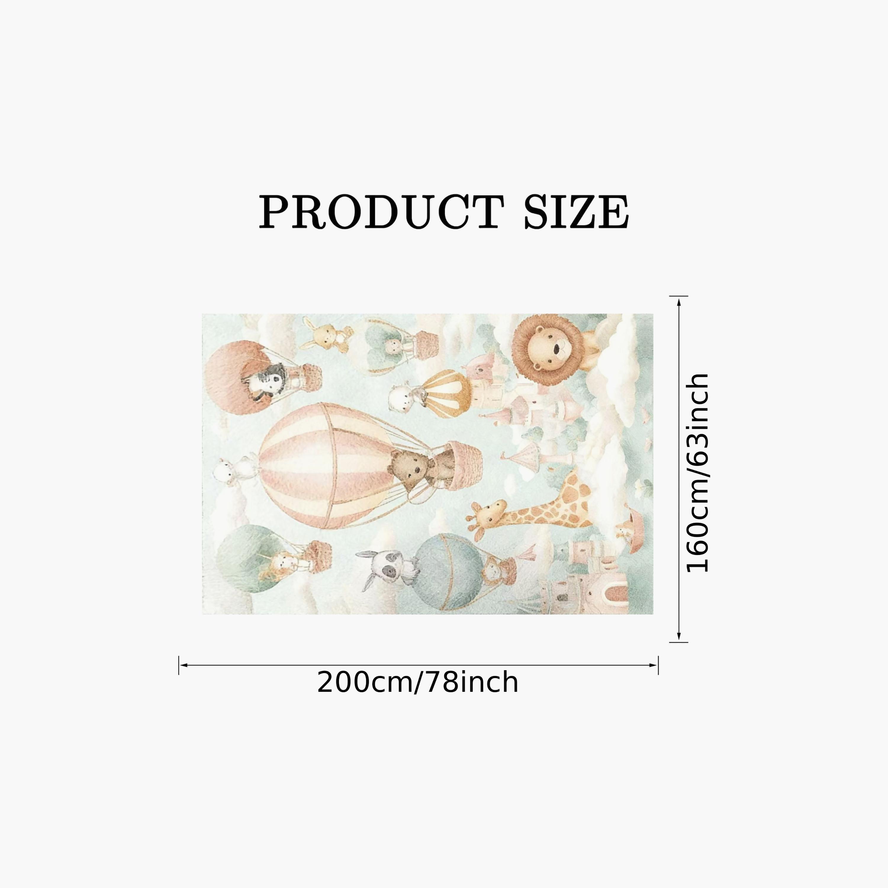 Factory Price Jungle Friends Cushion Play Mat Rug - 160 x 200 cm-baby-nursery-roomdecor-image-8