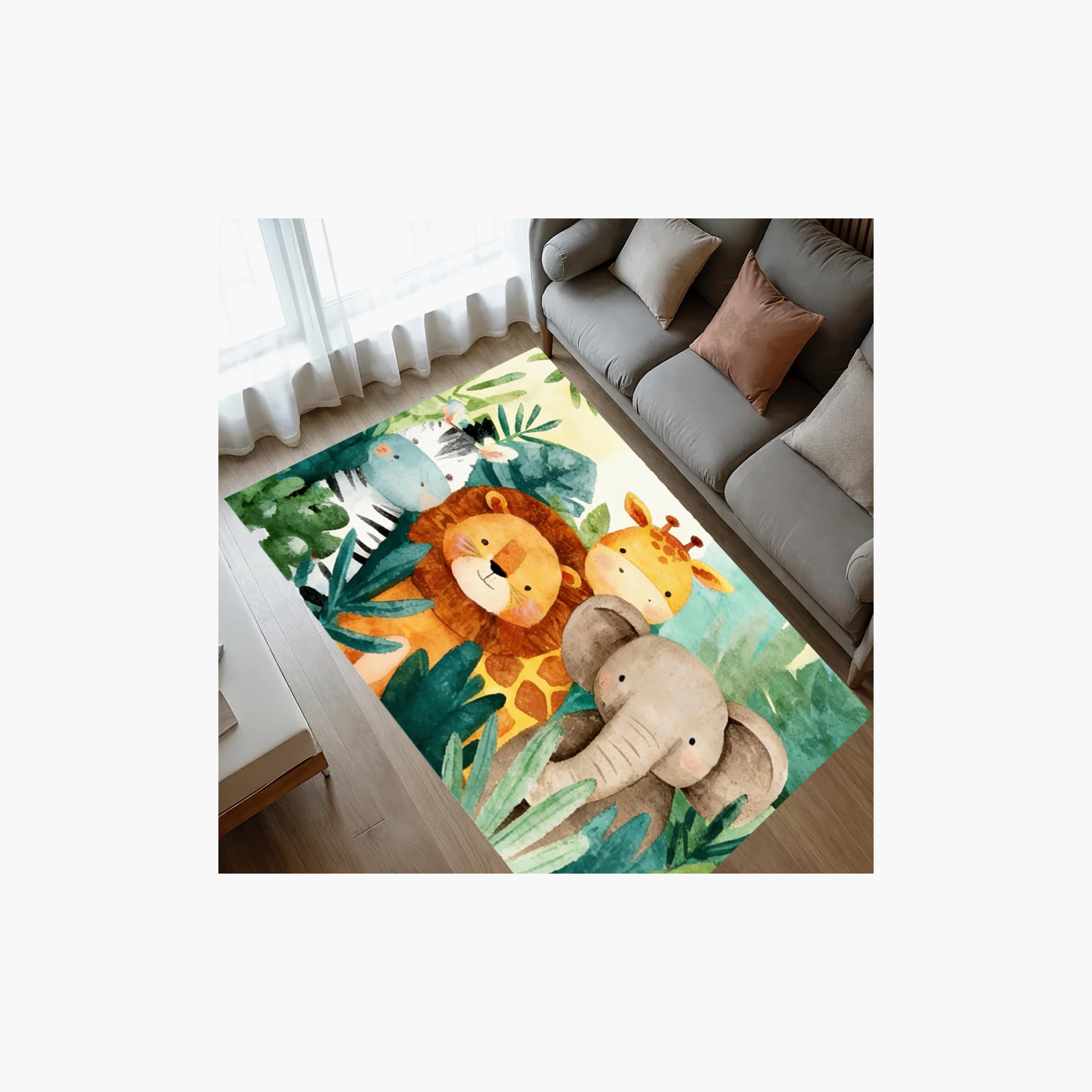 Factory Price Wild Animals Cushion Play Mat Rug - 160 x 200 cm-baby-nursery-roomdecor-image-2