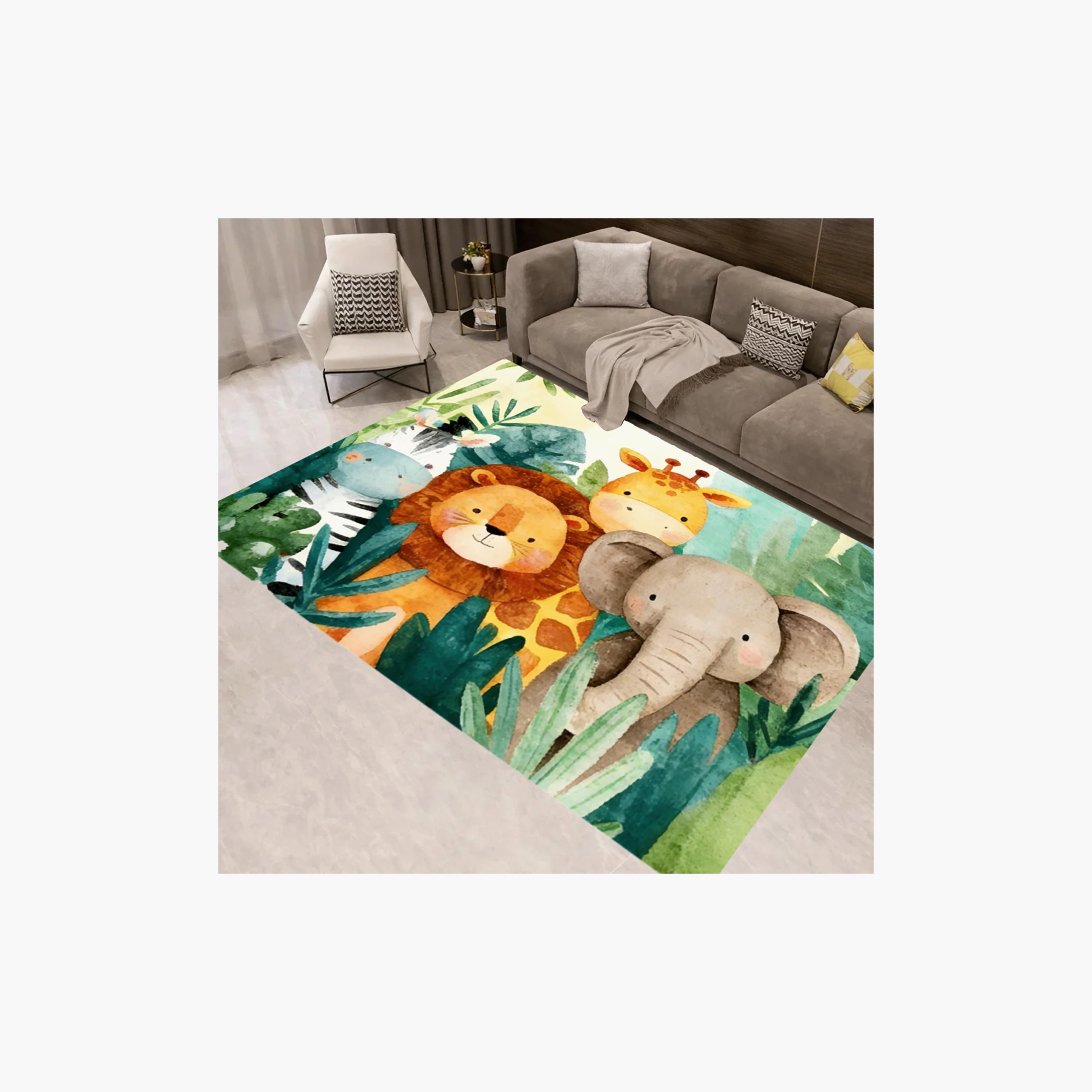 Factory Price Wild Animals Cushion Play Mat Rug - 160 x 200 cm-baby-nursery-roomdecor-image-4