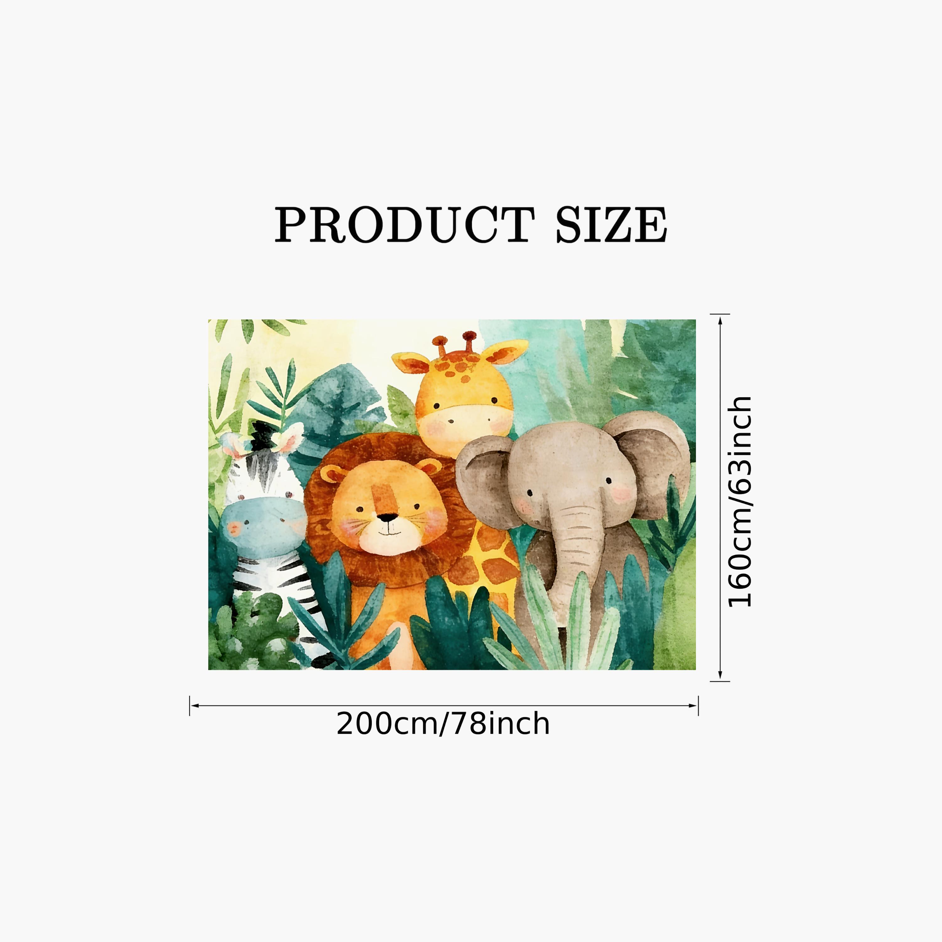 Factory Price Wild Animals Cushion Play Mat Rug - 160 x 200 cm-baby-nursery-roomdecor-image-7