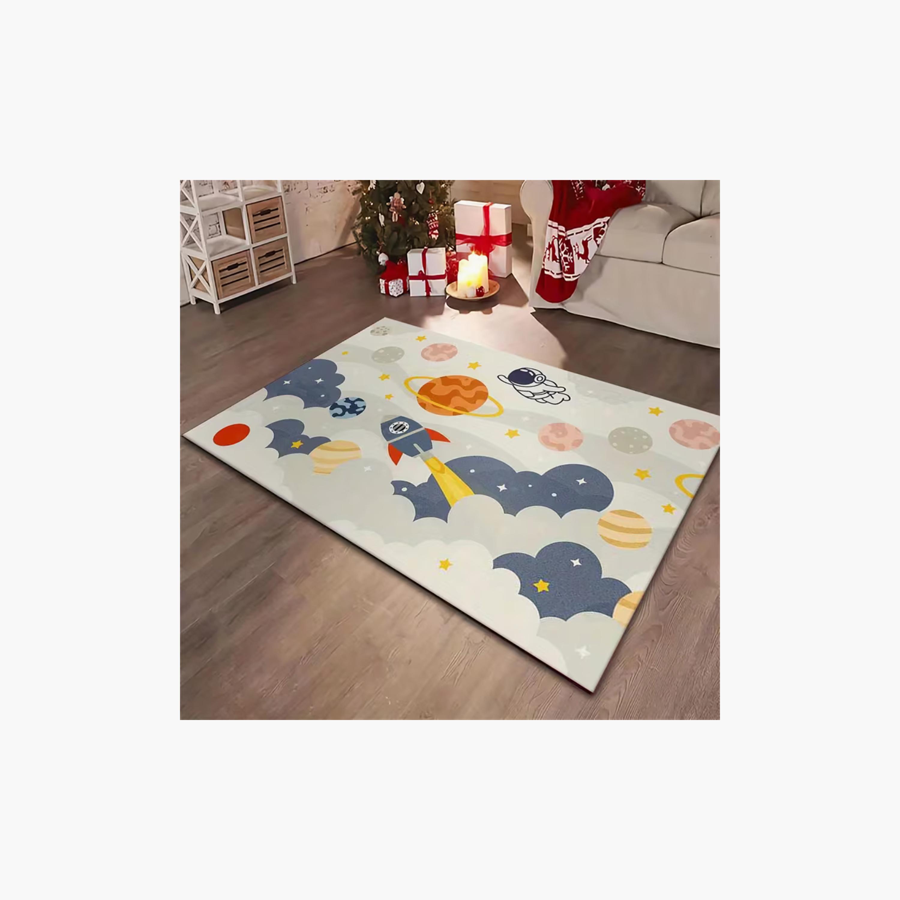 Factory Price Space Planets Cushion Play Mat Rug - 160 x 200 cm-baby-nursery-roomdecor-image-2