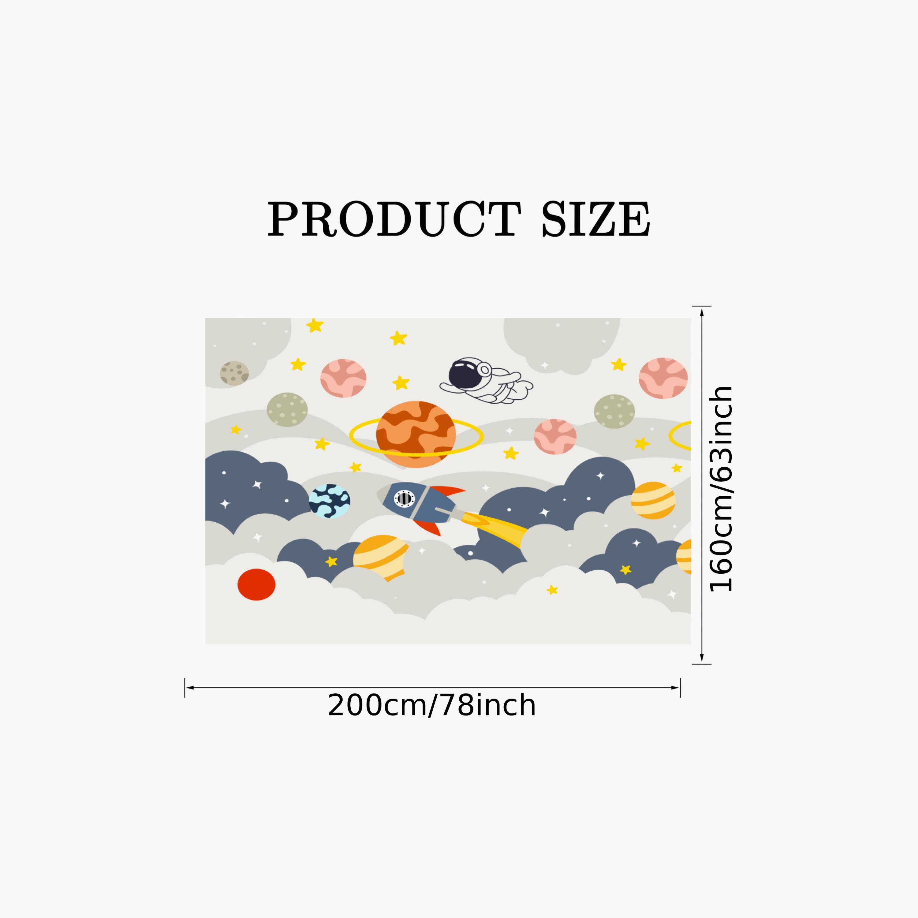 Factory Price Space Planets Cushion Play Mat Rug - 160 x 200 cm-baby-nursery-roomdecor-image-7