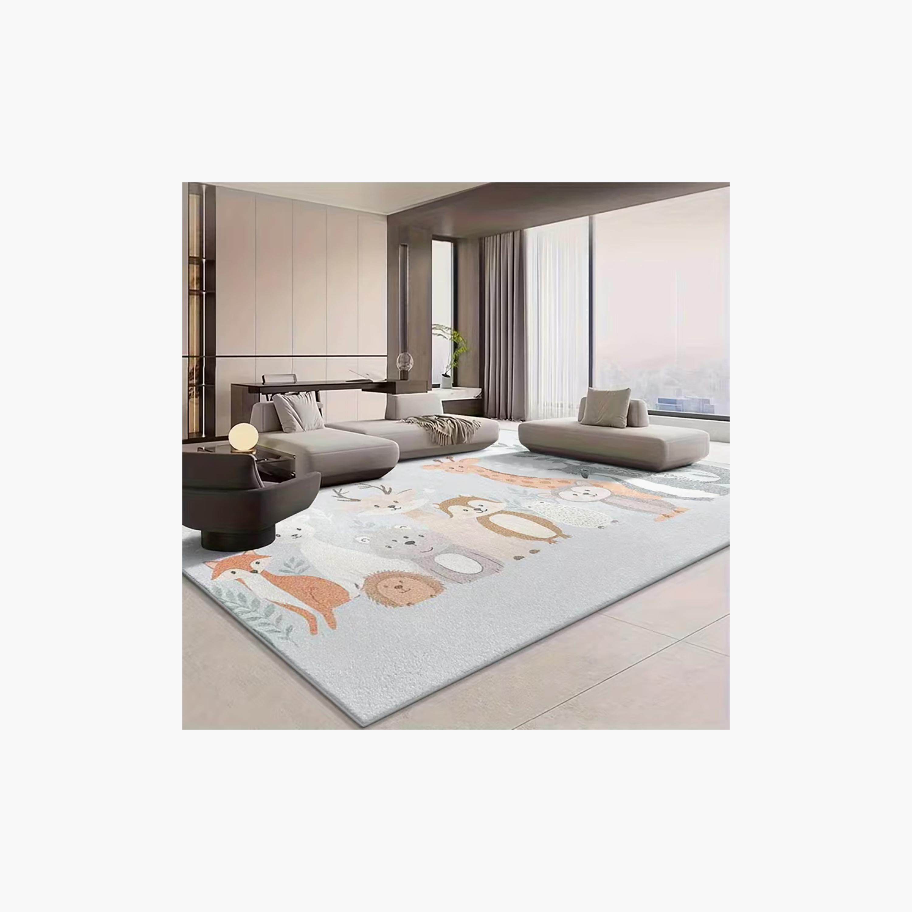 سجادة ومفرش لعب مبطن للأطفال بنقشة غابة كيان من فاكتوري برايس - 160 × 200 سم-baby-nursery-roomdecor-image-4