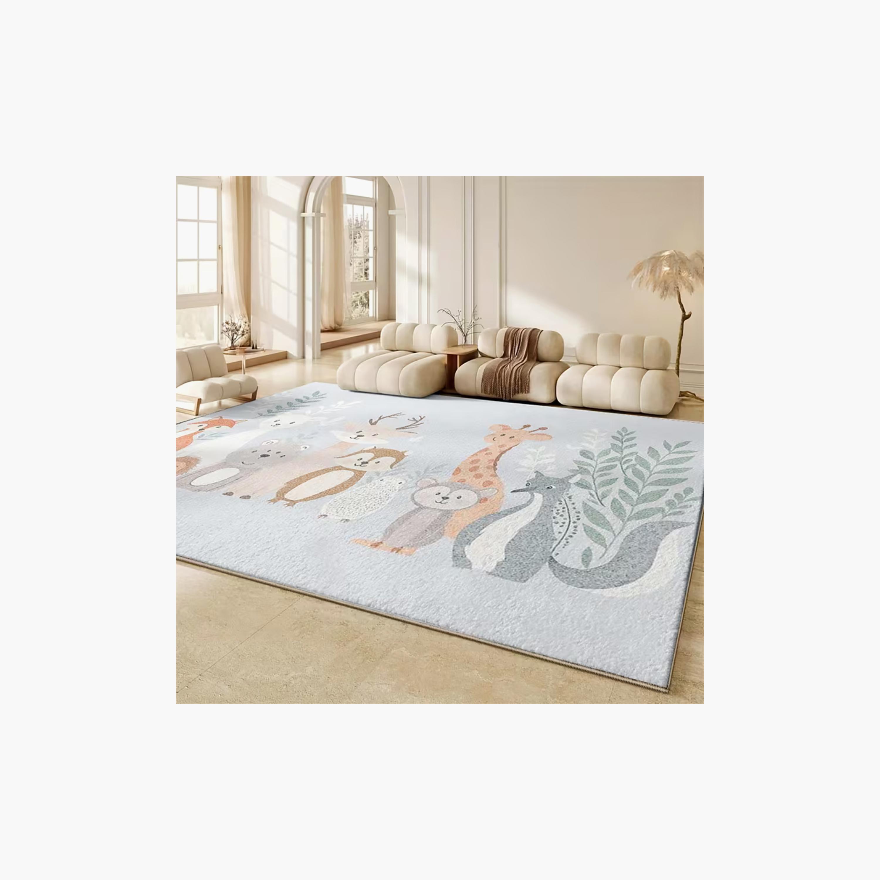سجادة ومفرش لعب مبطن للأطفال بنقشة غابة كيان من فاكتوري برايس - 160 × 200 سم-baby-nursery-roomdecor-image-5