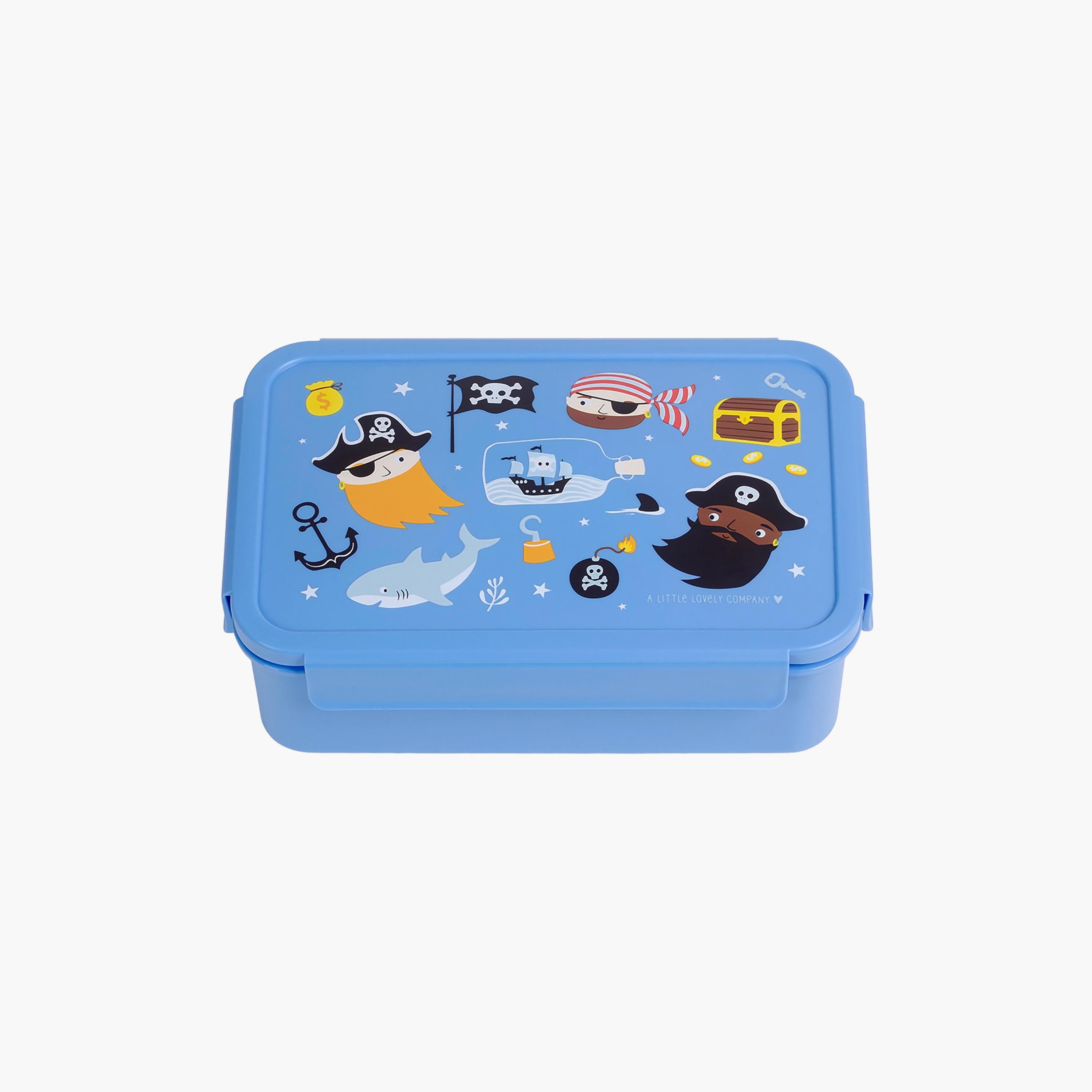 A Little Lovely Company Pirates Bento Lunch Box for Boys 3-5 Yrs with 3 Compartments-school-lunchessentials-lunchboxes-image-1