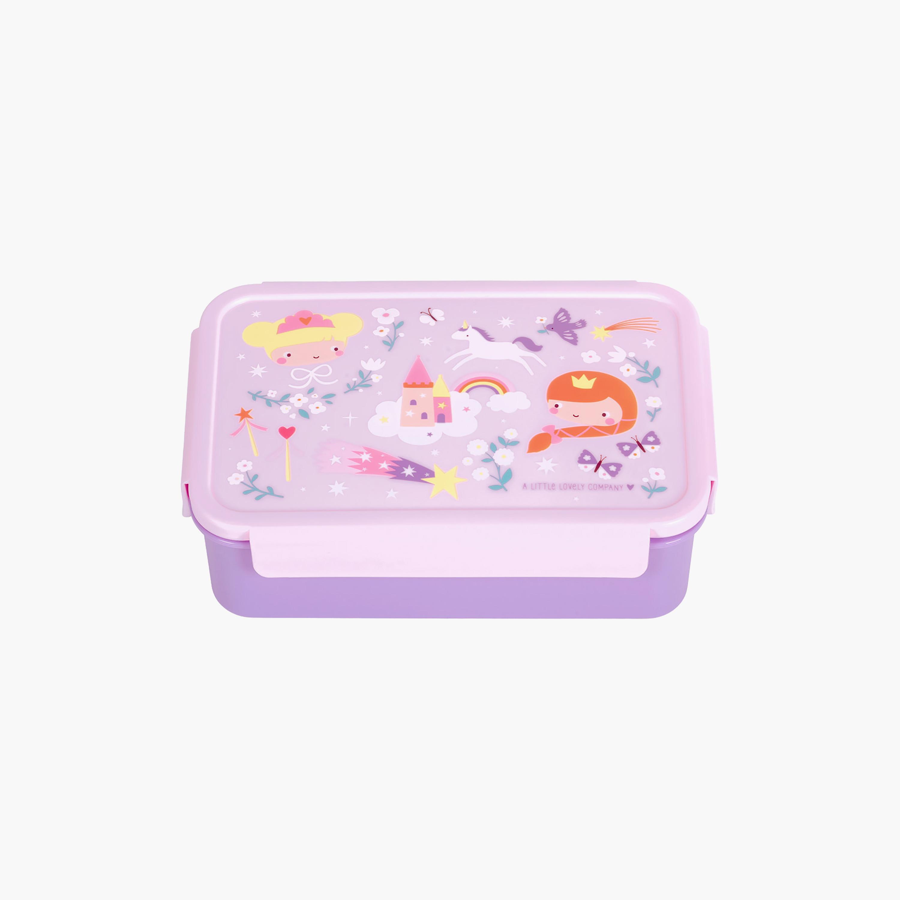 A Little Lovely Company Princesses Bento Lunch Box for Girls 3-5 Yrs with 3 Compartments-school-lunchessentials-lunchboxes-image-1
