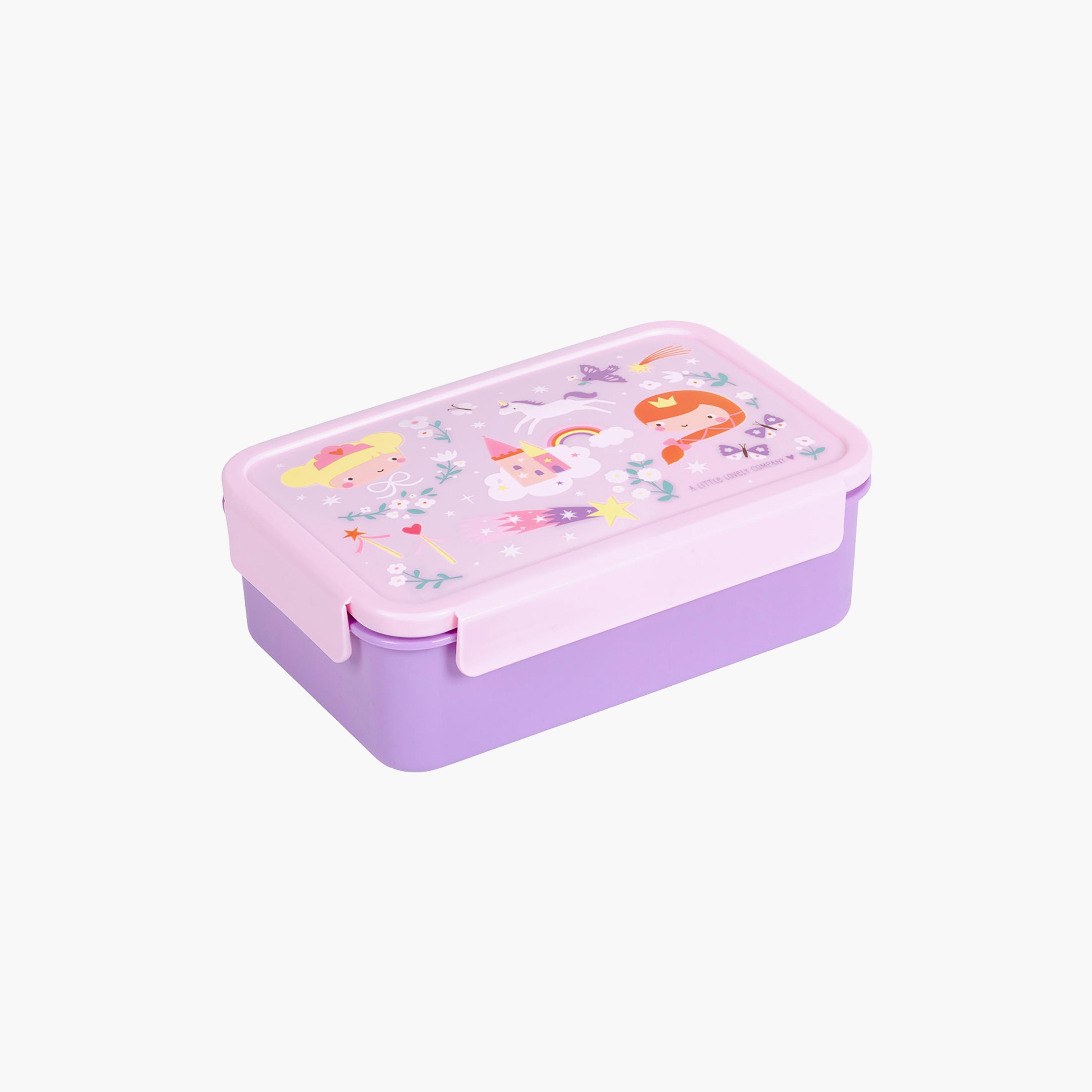 A Little Lovely Company Princesses Bento Lunch Box for Girls 3-5 Yrs with 3 Compartments-school-lunchessentials-lunchboxes-image-2