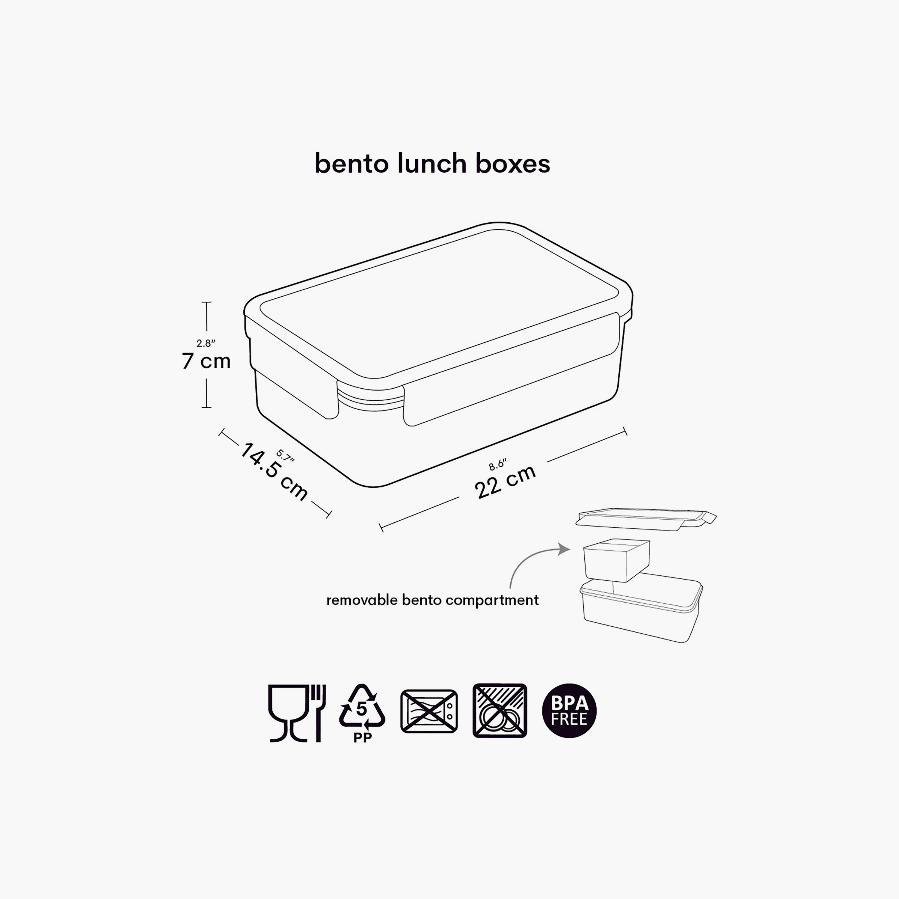 A Little Lovely Company Savanna Bento Lunch Box for Boys 3-5 Yrs with 3 Compartments-school-lunchessentials-lunchboxes-image-8