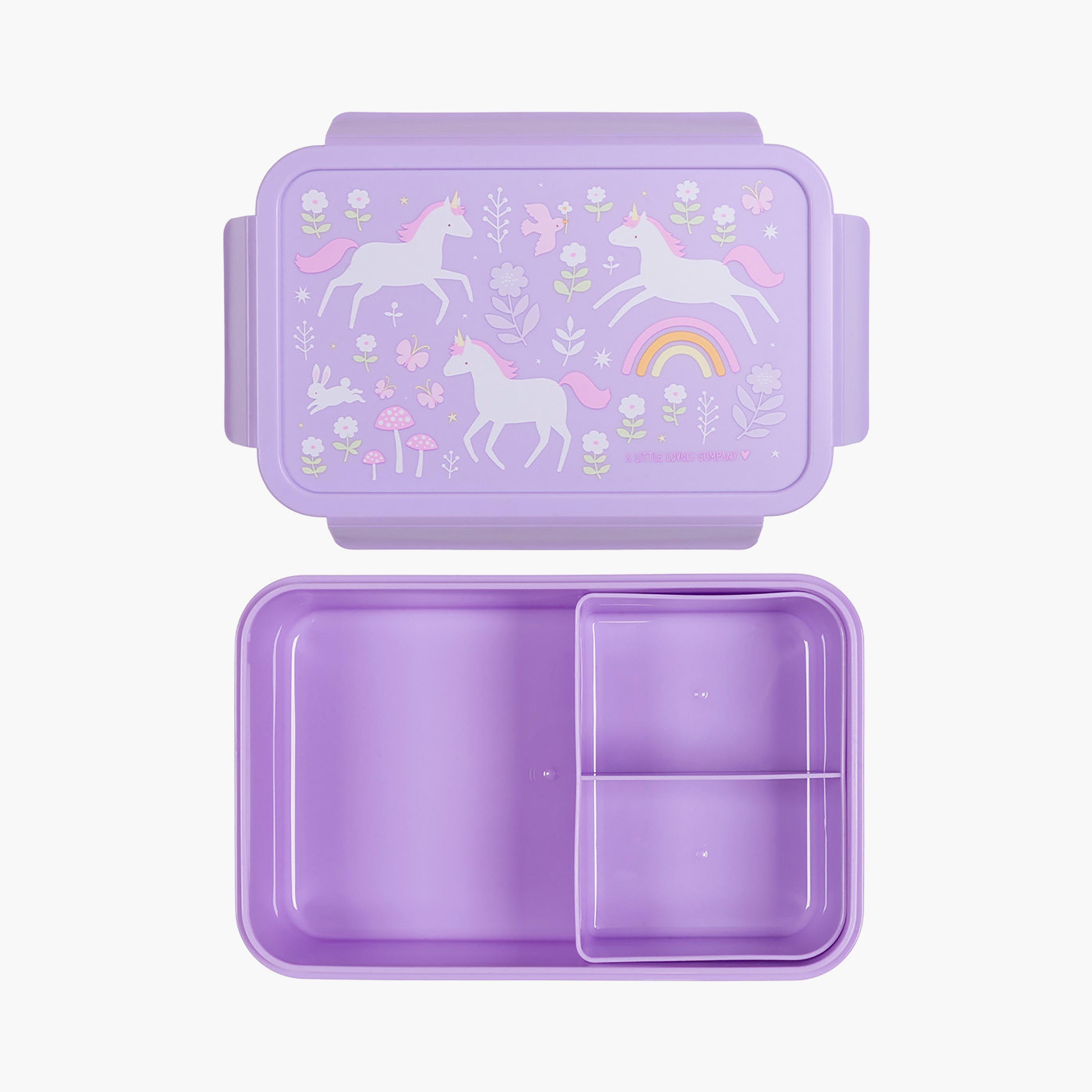 A Little Lovely Company Unicorn Dreams Bento Lunch Box for Girls 3-5 Yrs with 3 Compartments-school-lunchessentials-lunchboxes-image-3